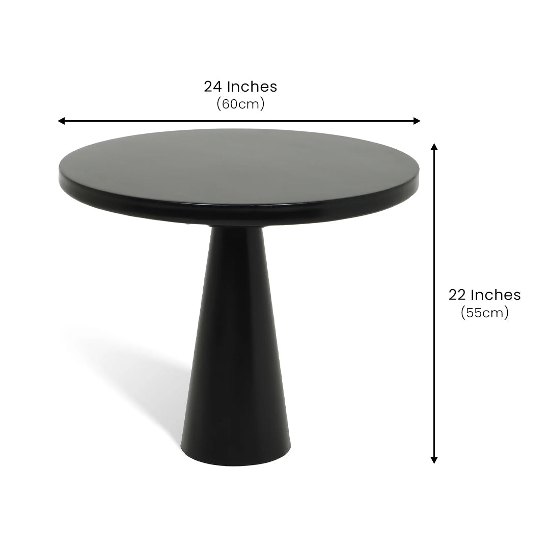 Contemporary Metal Table Black