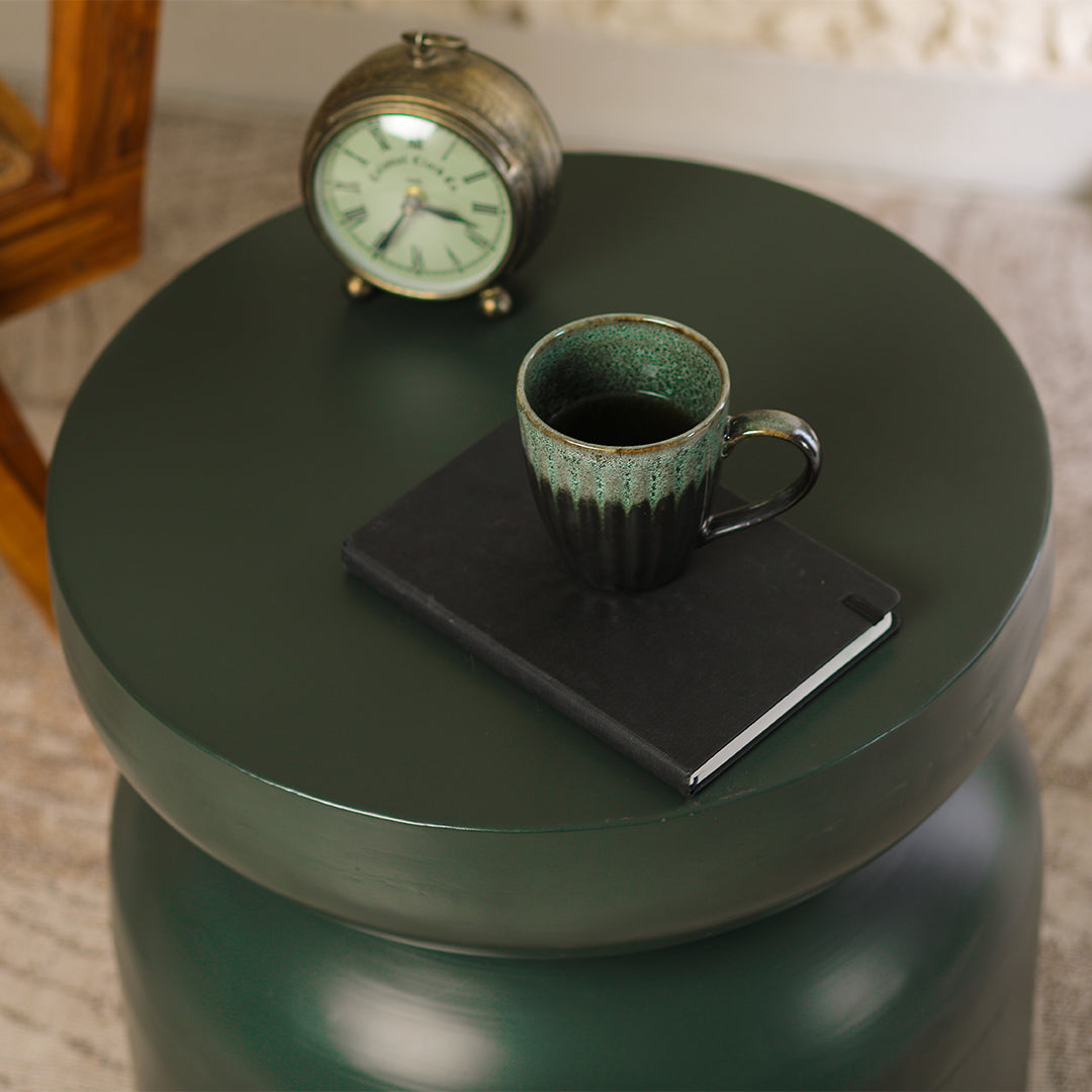 Milan Metal Table Olive Green