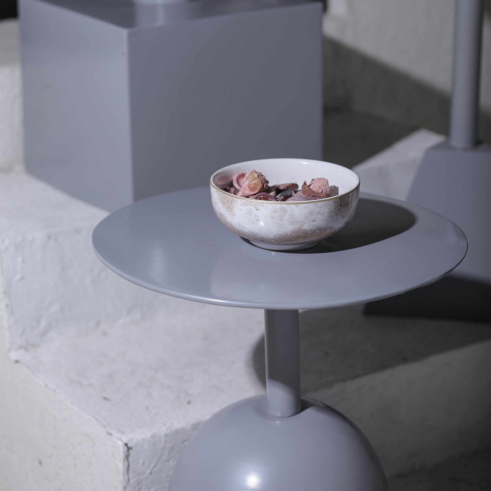 Trinity Globe Table Set of 3 Light Grey