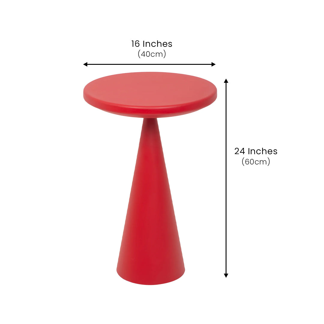 Contemporary Metal Table Red