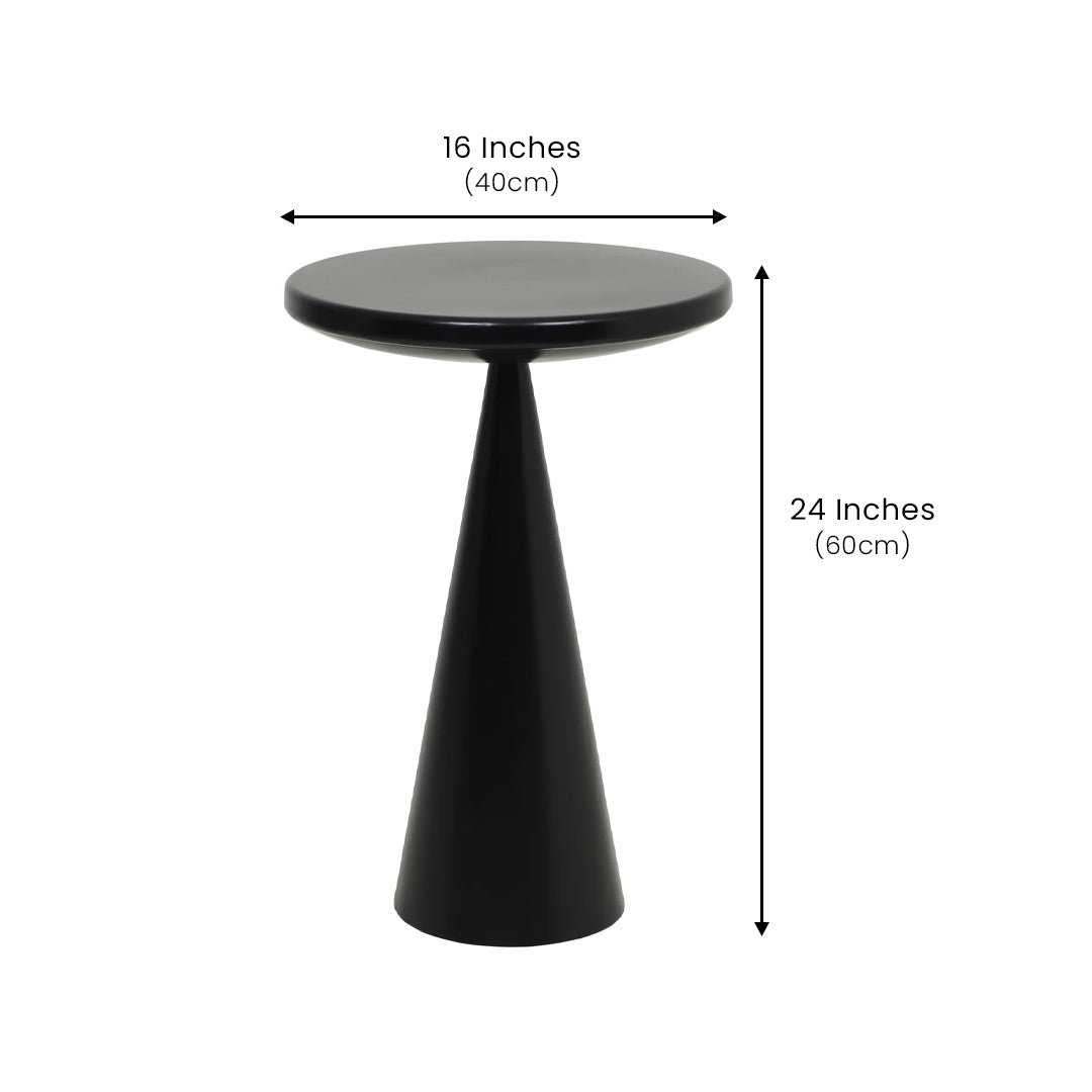 Contemporary Metal Table Black