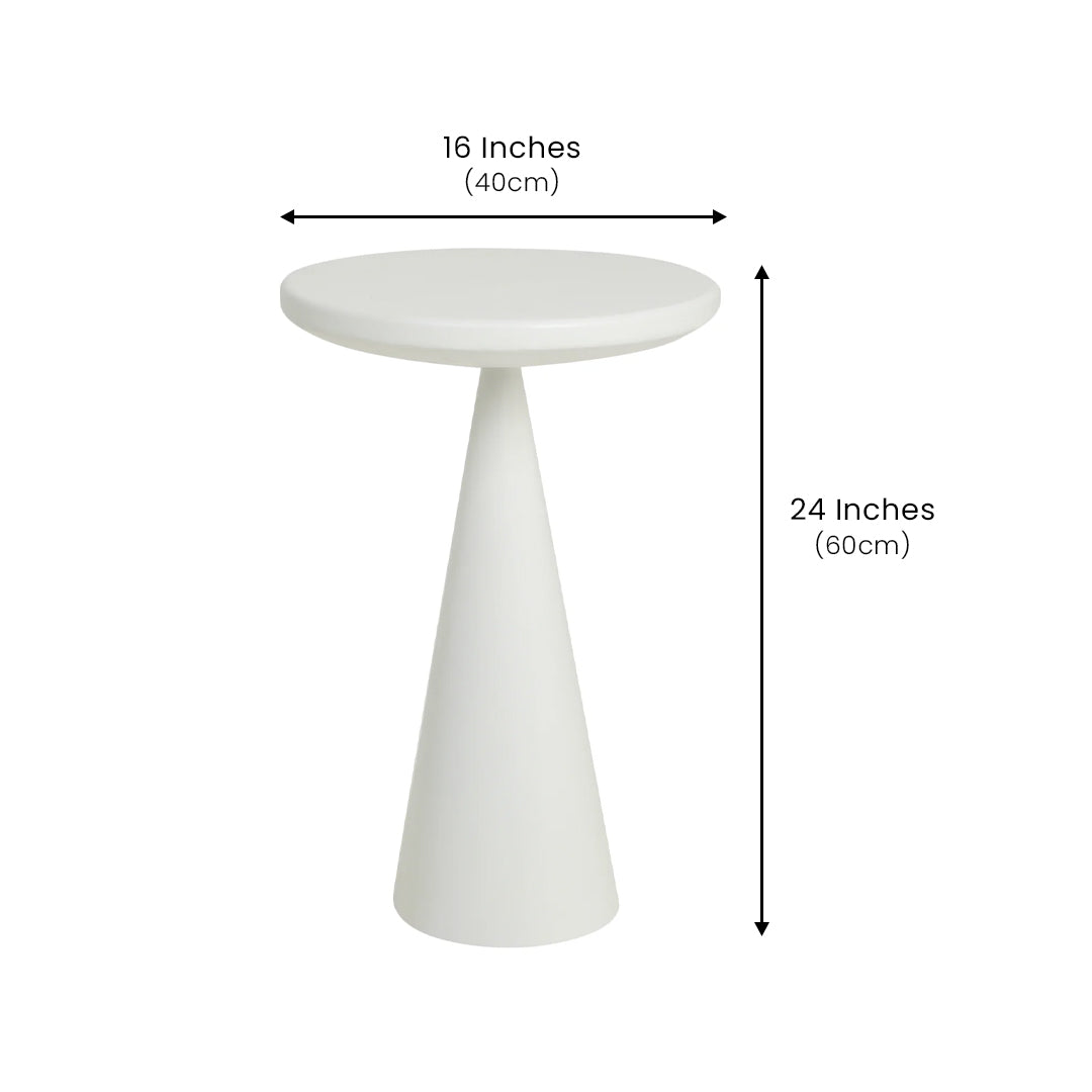 Contemporary Metal Table White