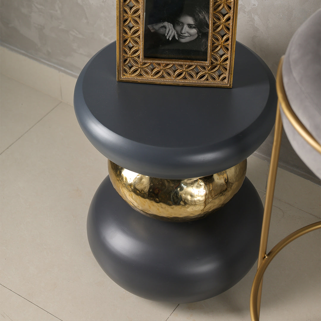 Golden Circle Table Solid Grey