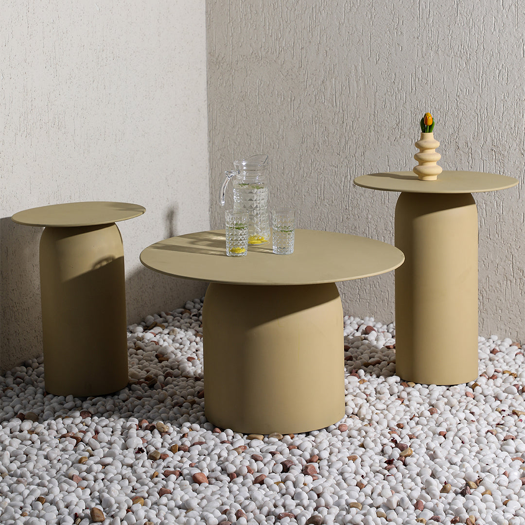 The Elegant Table Set of 3 Beige