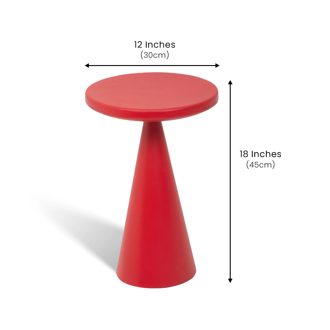 Contemporary Metal Table Red