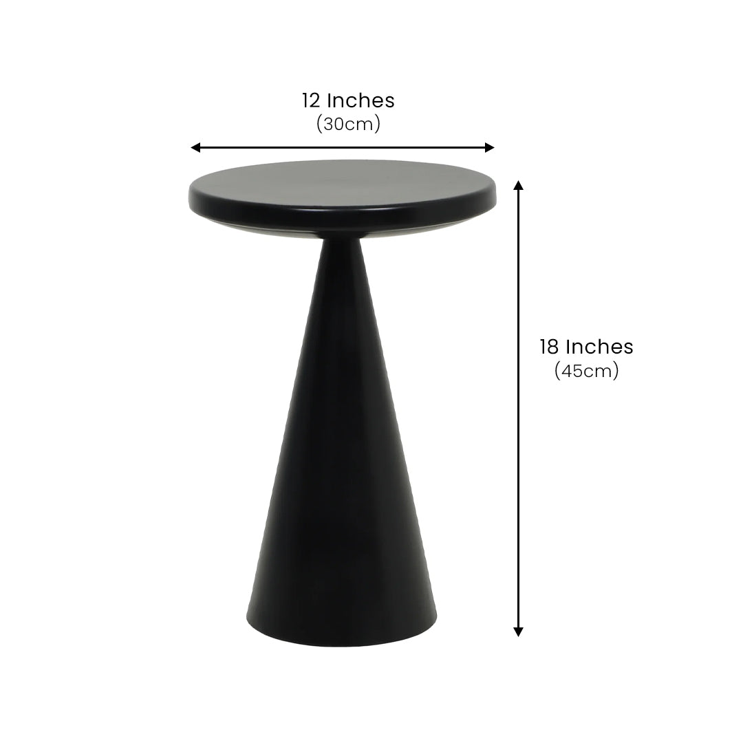 Contemporary Metal Table Black