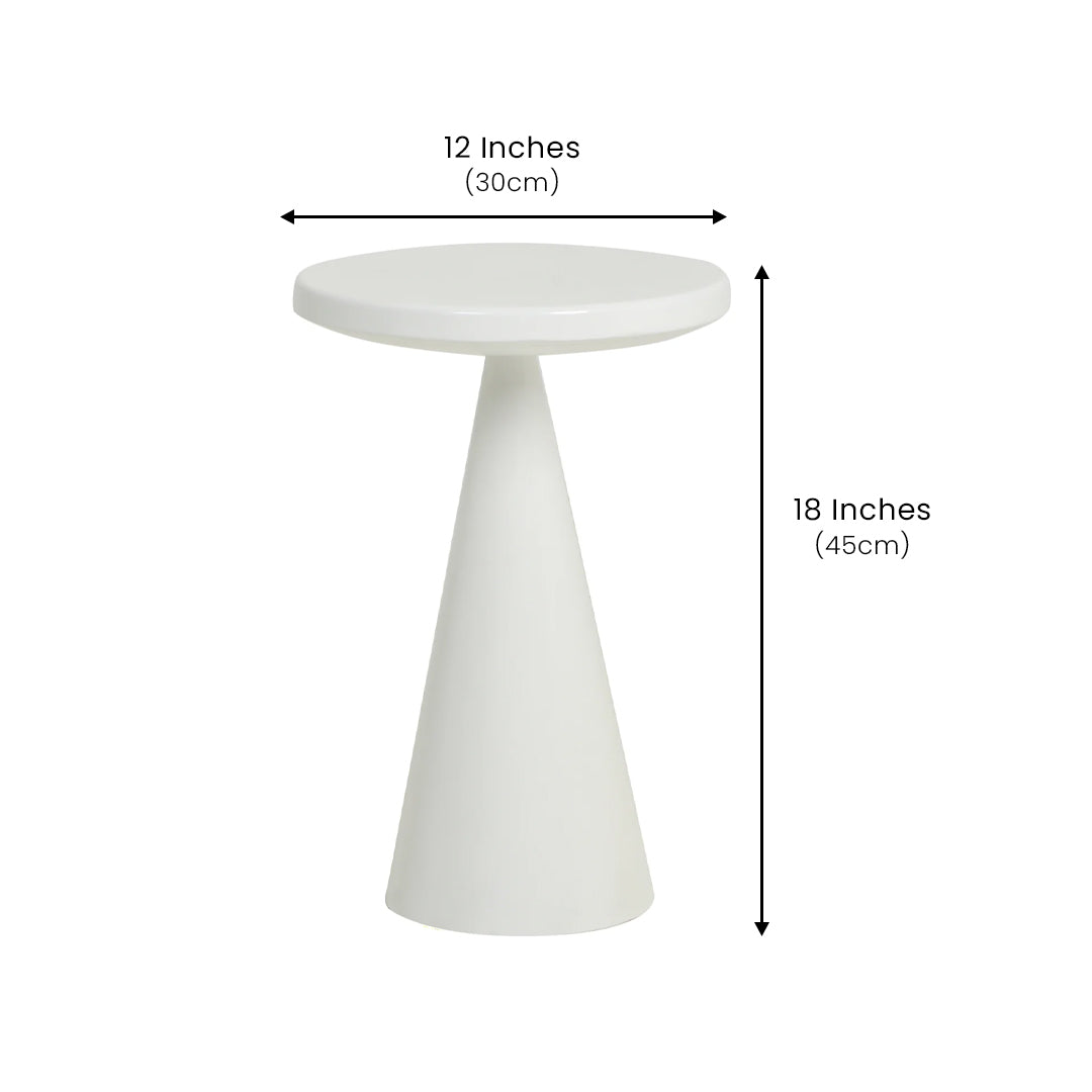 Contemporary Metal Table White