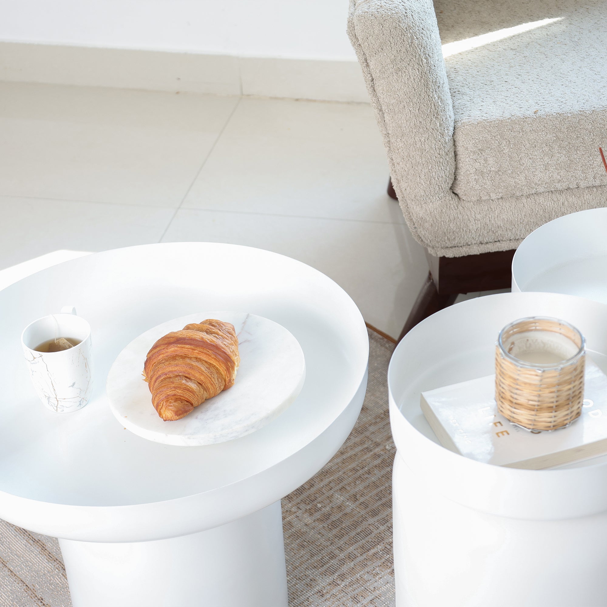 The New York Table Set of 3 White