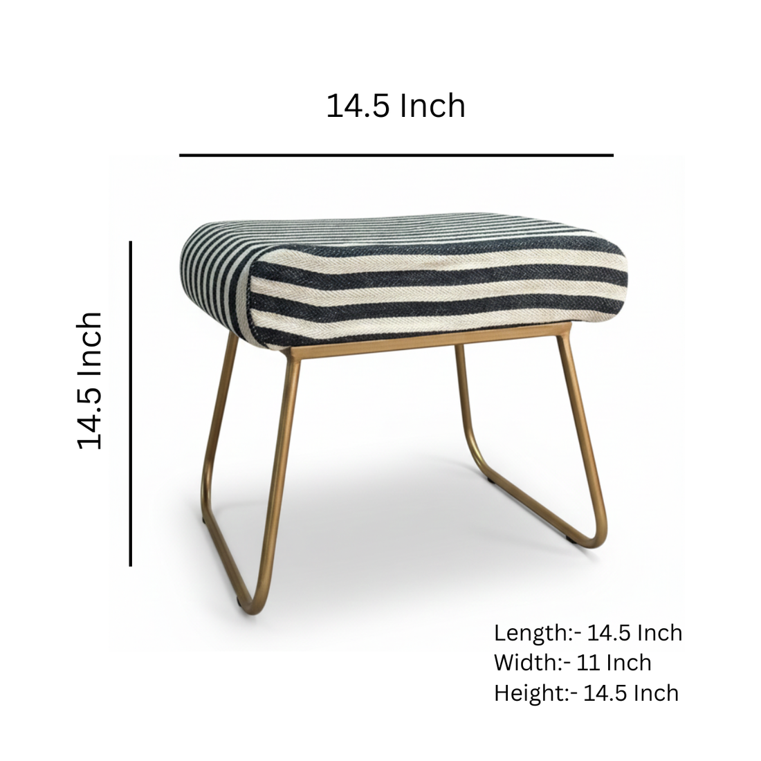 Bohemian Jacquard Metallic Stool