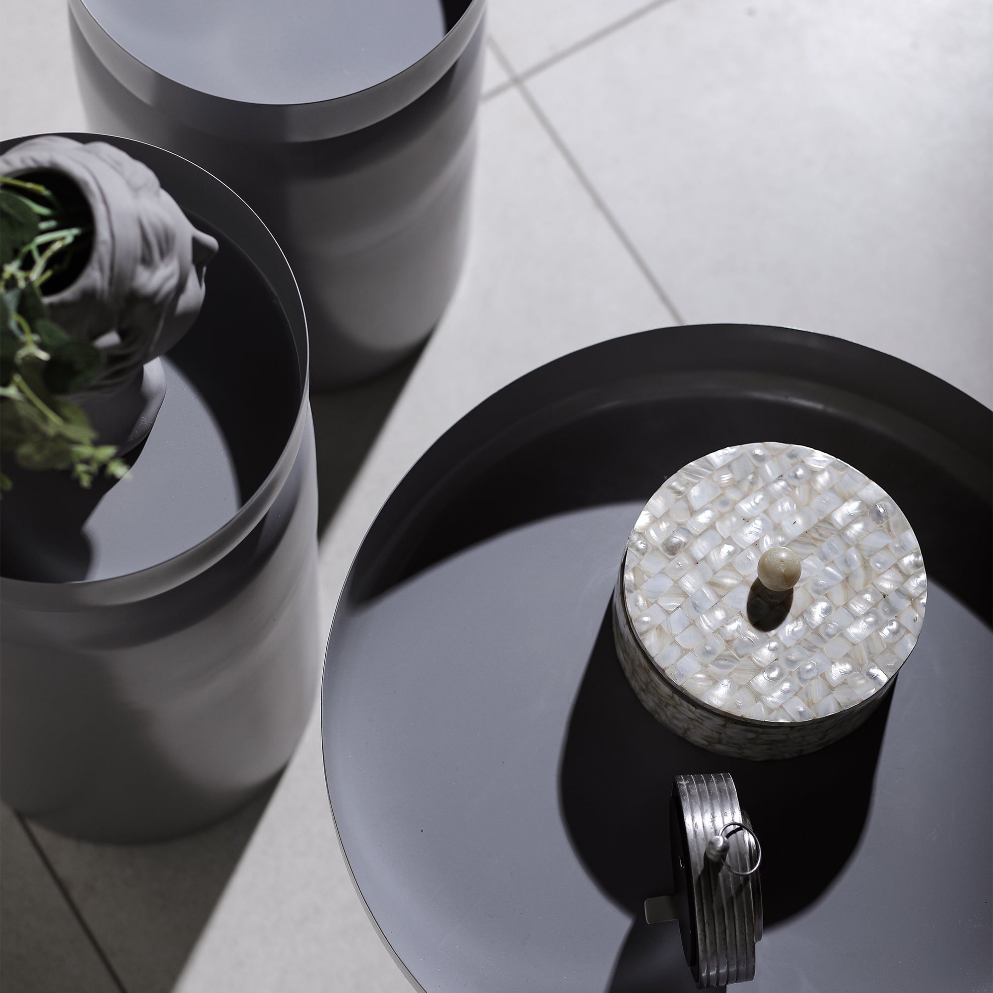 The New York Table Set of 3 Light Grey