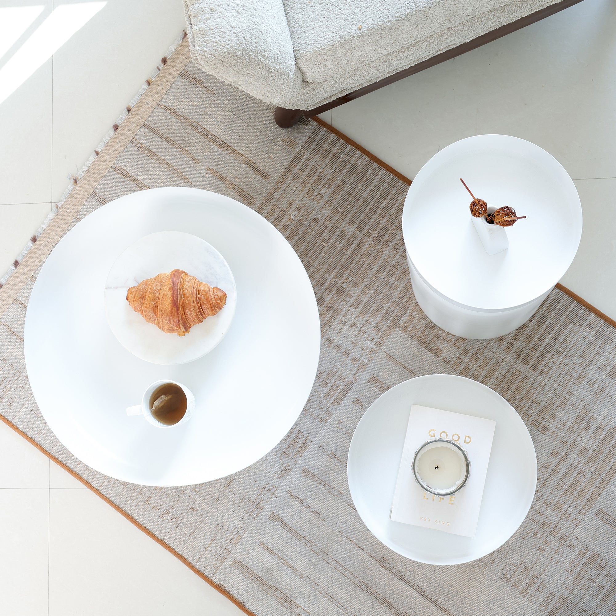 The New York Table Set of 3 White