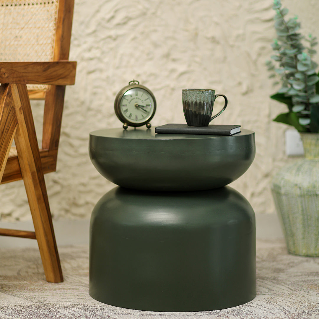 Milan Metal Table Olive Green