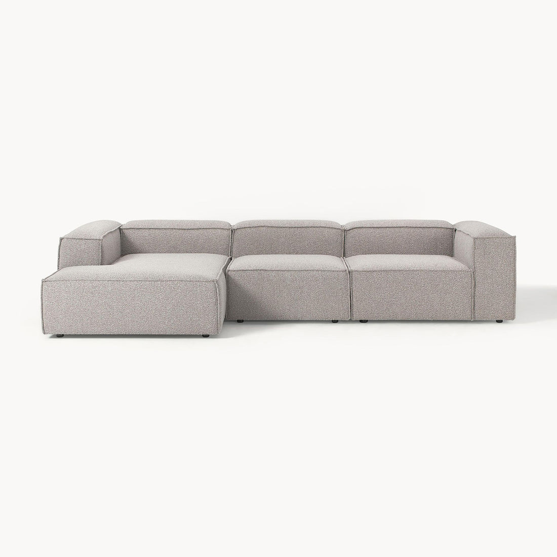 Trevi L-Shape Sofa in Silver Gray