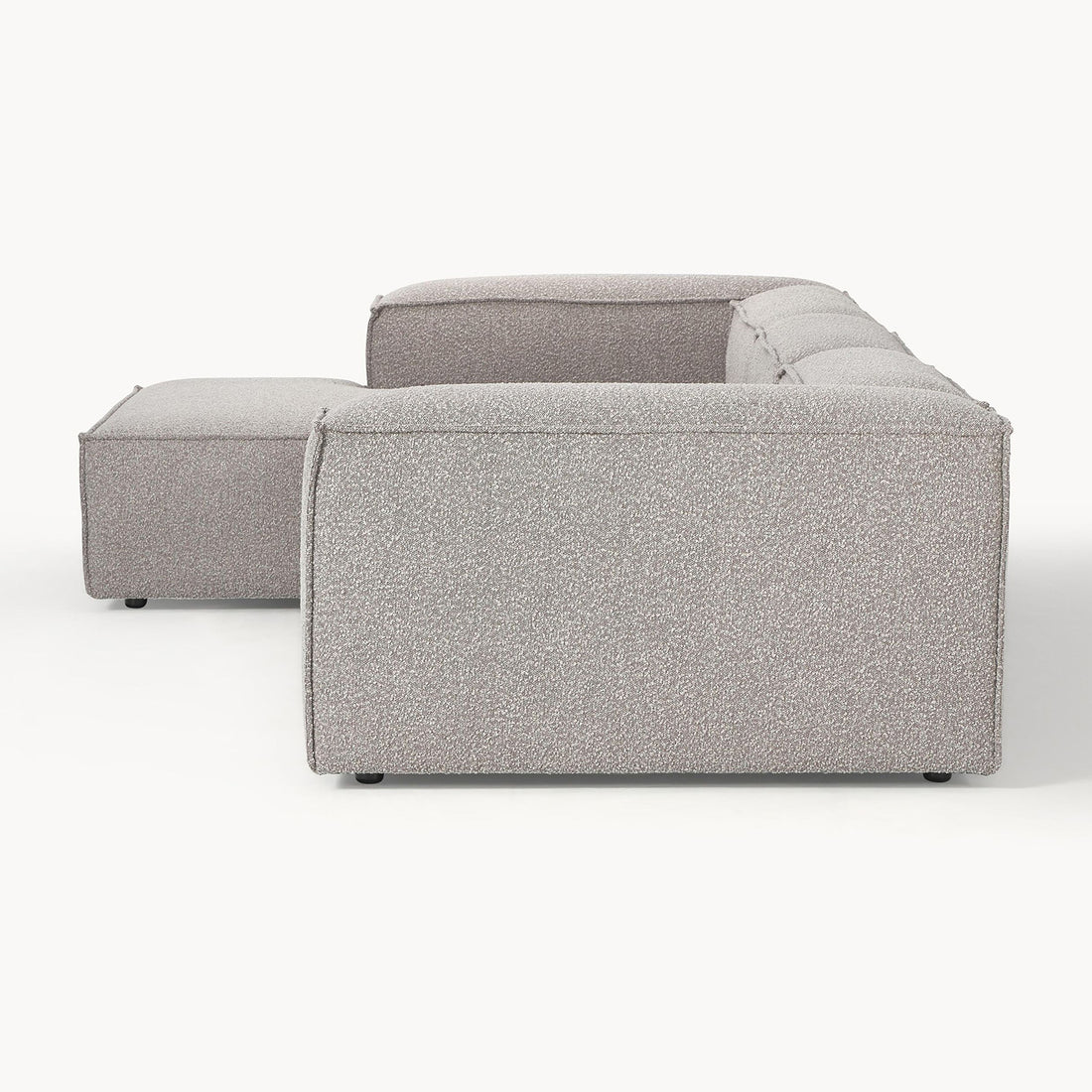 Trevi L-Shape Sofa in Silver Gray