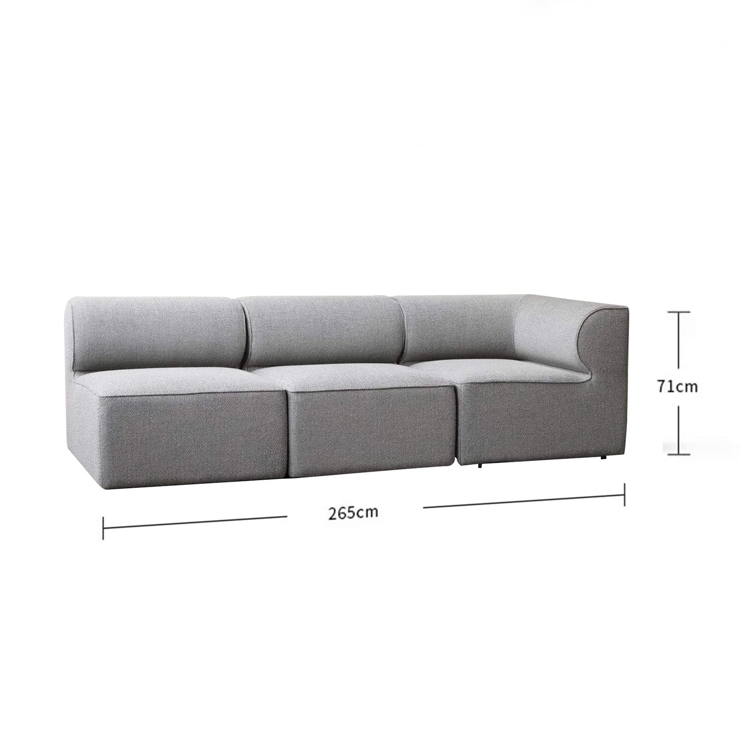 Milano 3 Seater Sofa in Grey