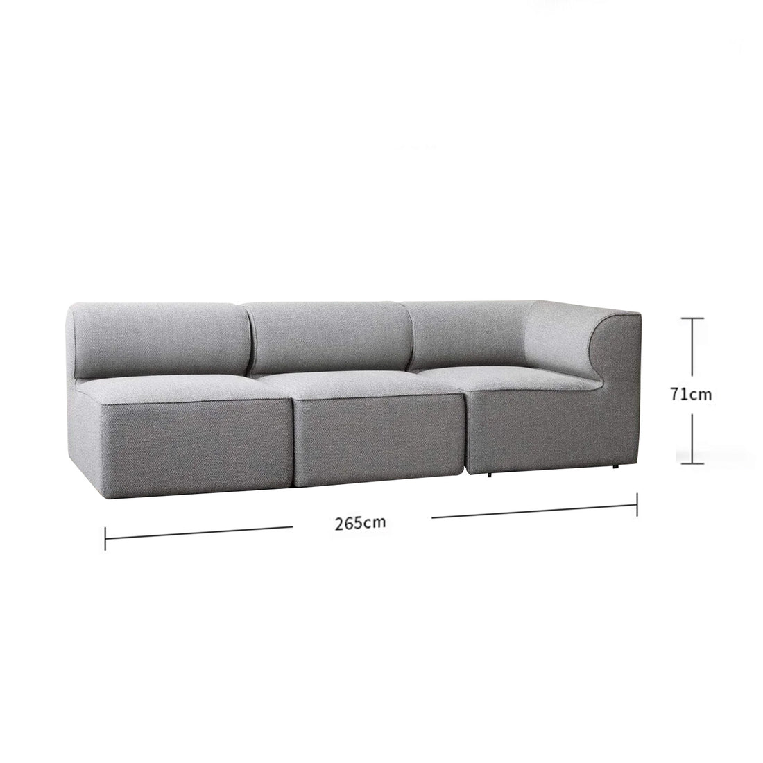 Milano 3 Seater Sofa in Grey