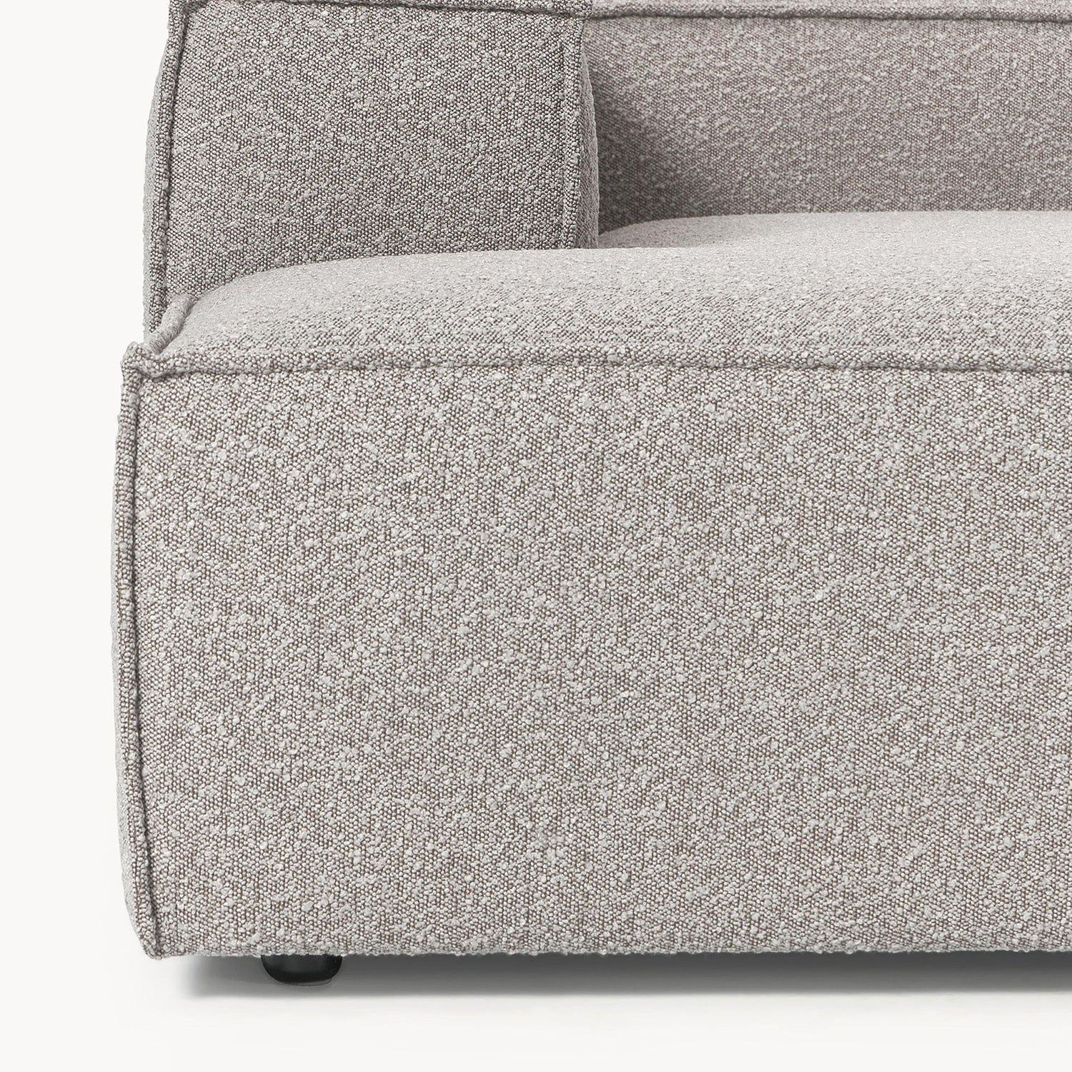 Trevi L-Shape Sofa in Silver Gray