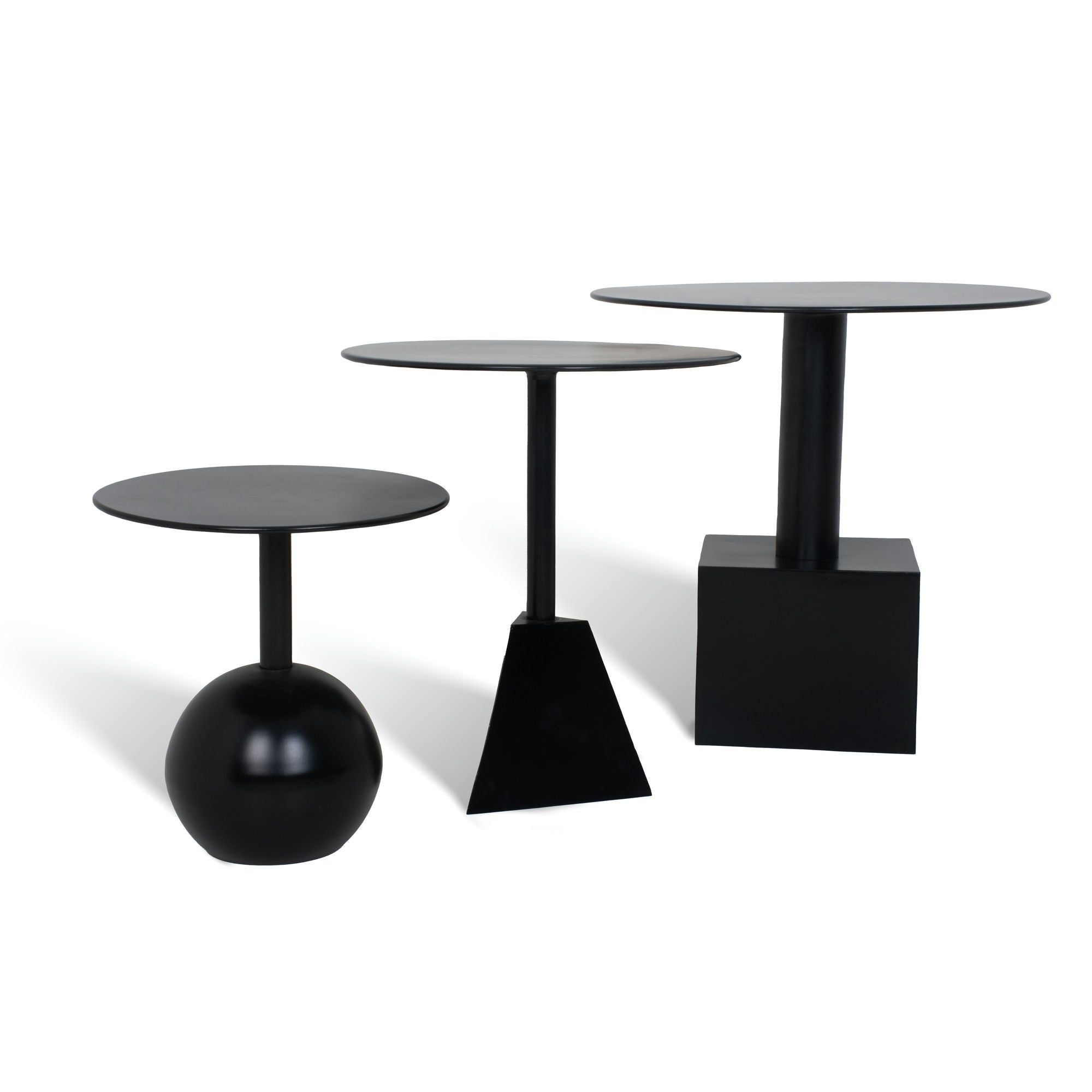 Trinity Globe Table Set of 3 Black