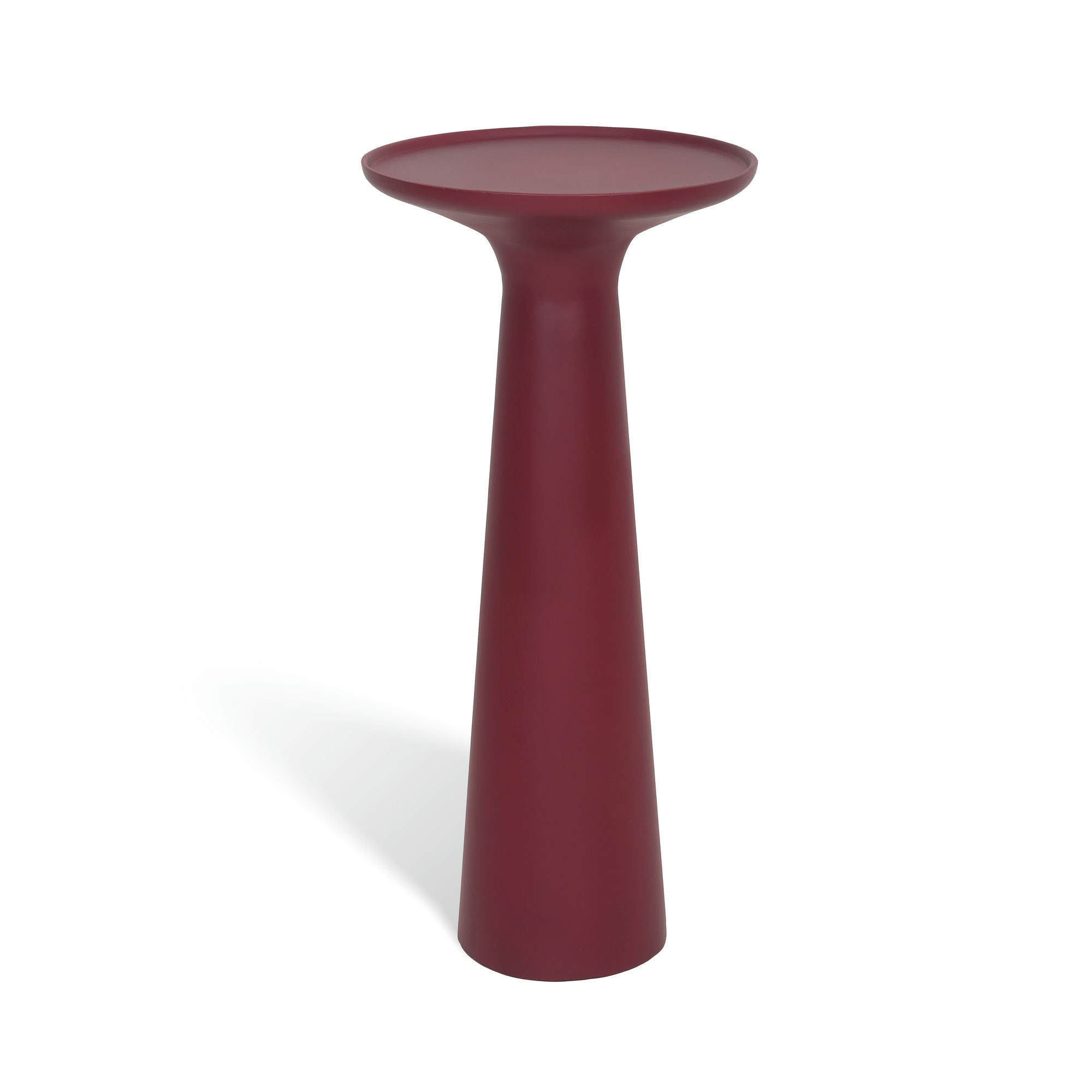Belgrade Accent Table Set of 2 Maroon Matt