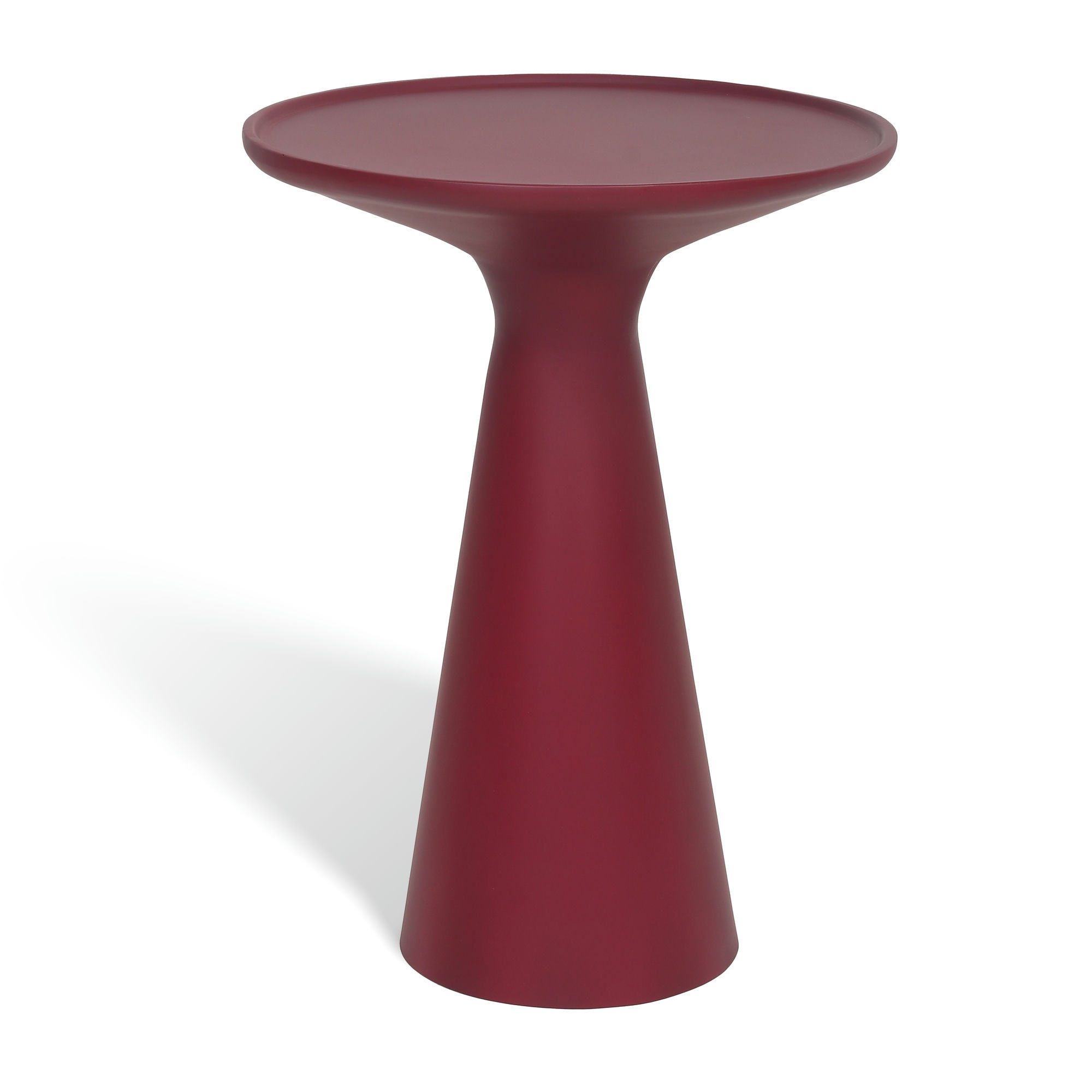 Belgrade Accent Table Set of 2 Maroon Matt