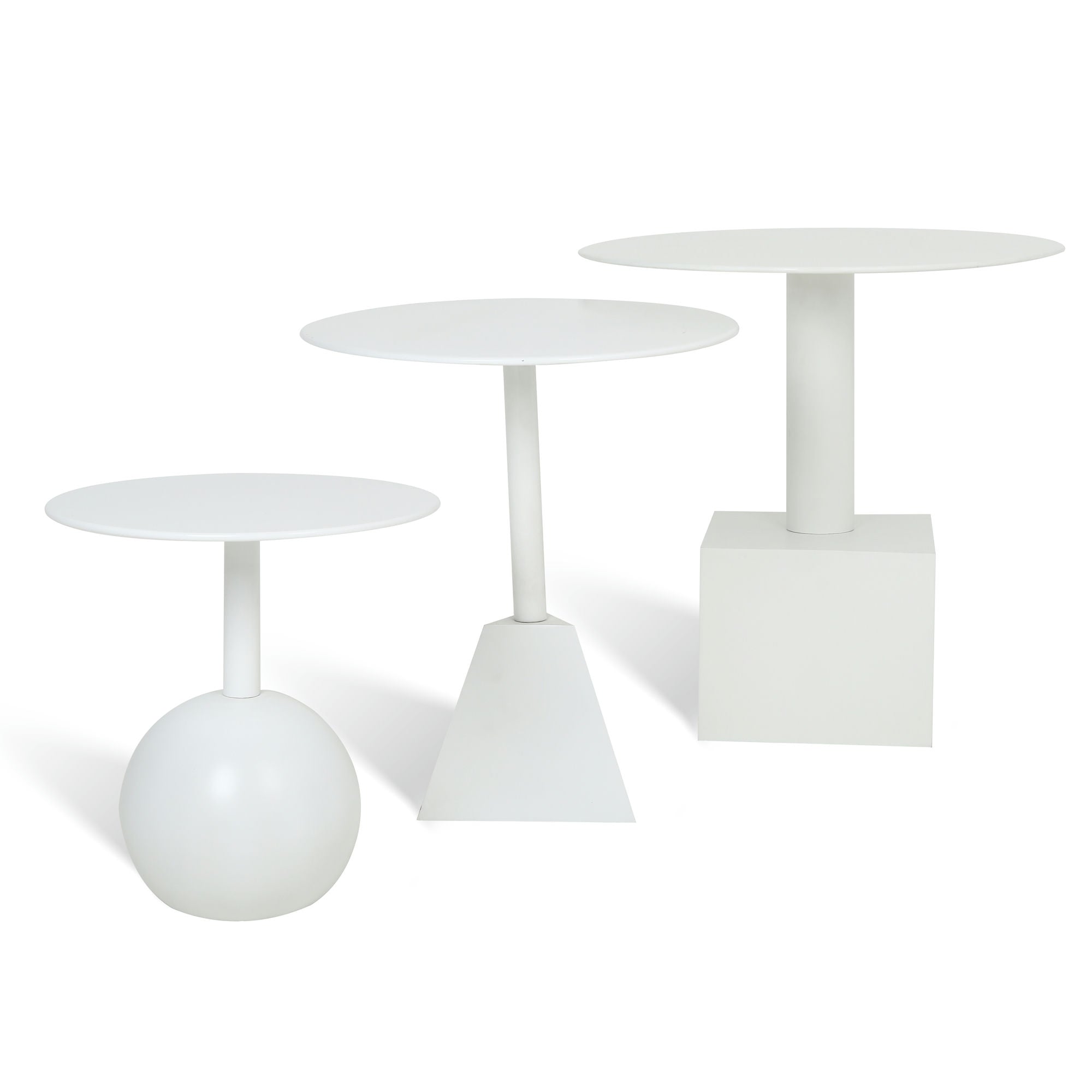 Trinity Globe Table Set of 3 White