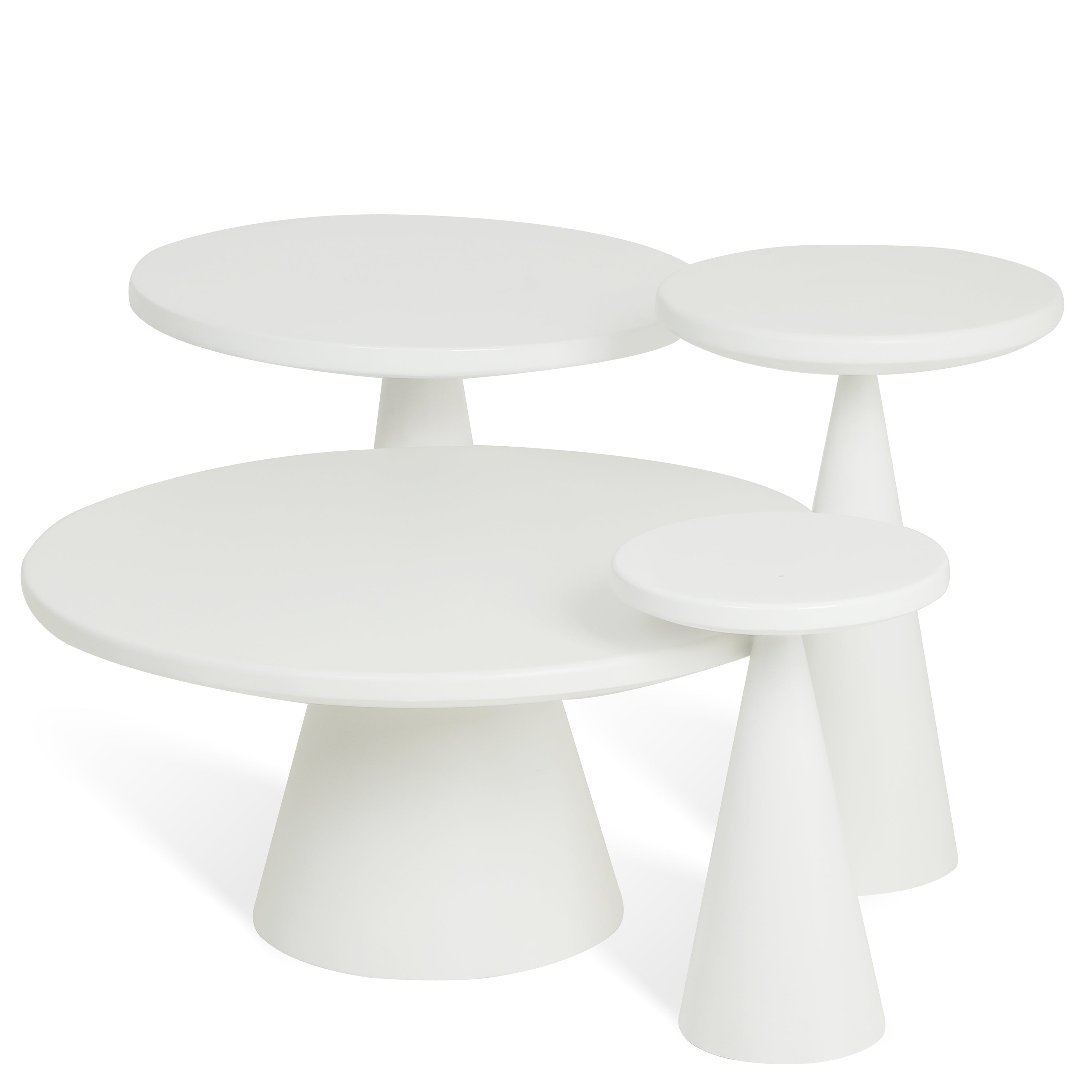 Contemporary Metal Table White