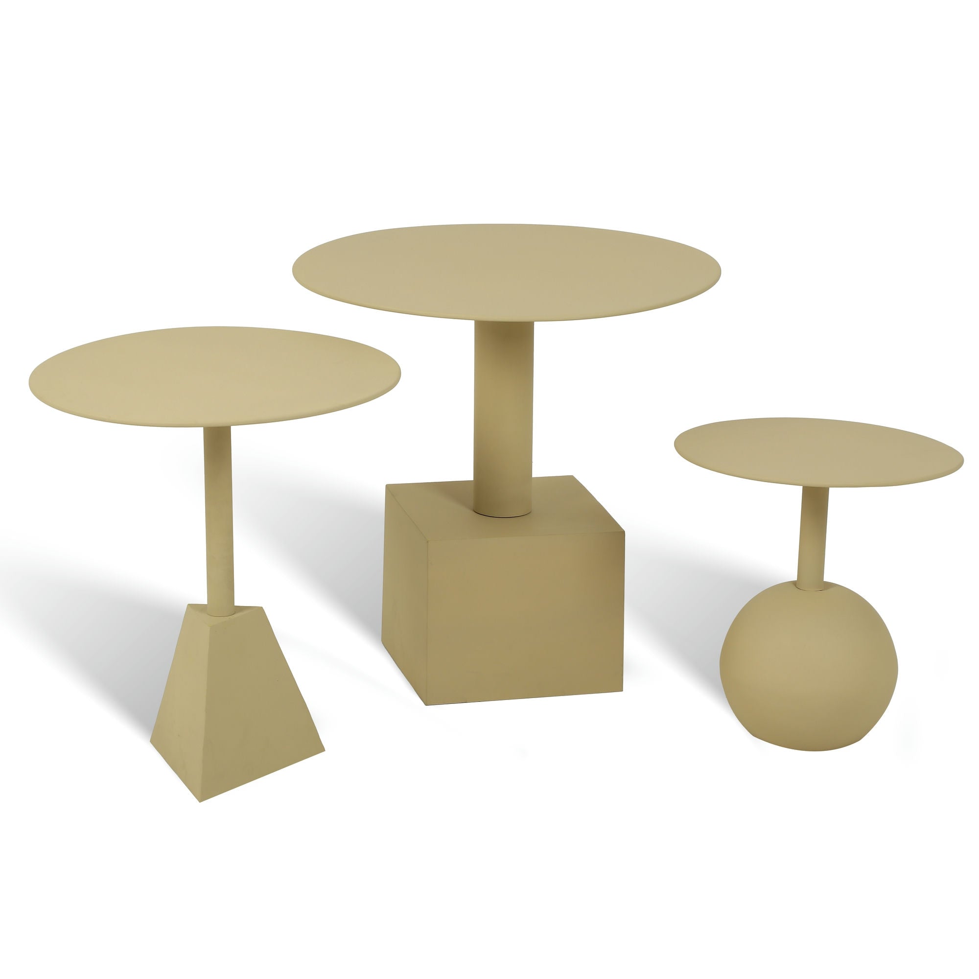 Trinity Globe Table Set of 3 Beige