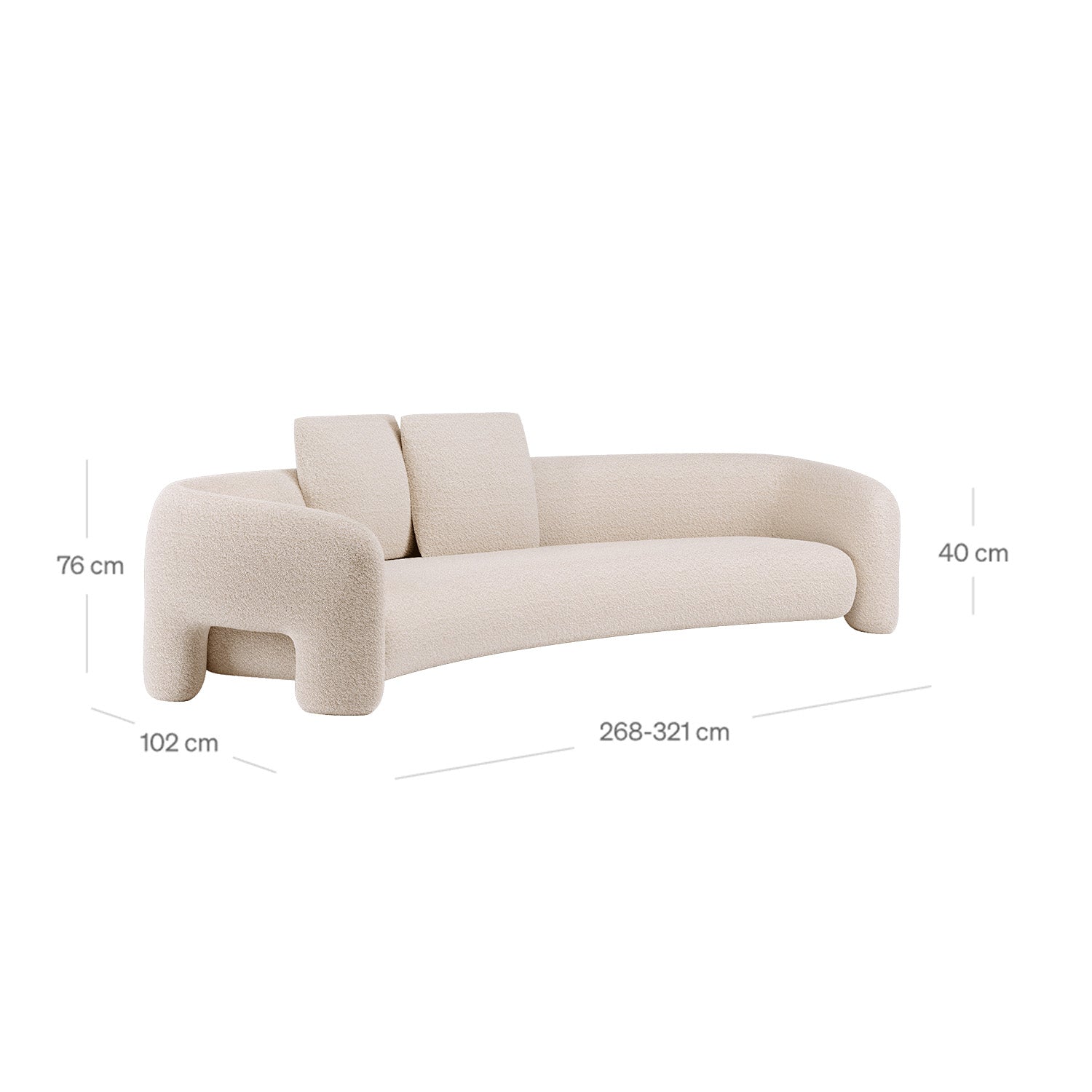 Venice 3 Seater Sofa in Off White