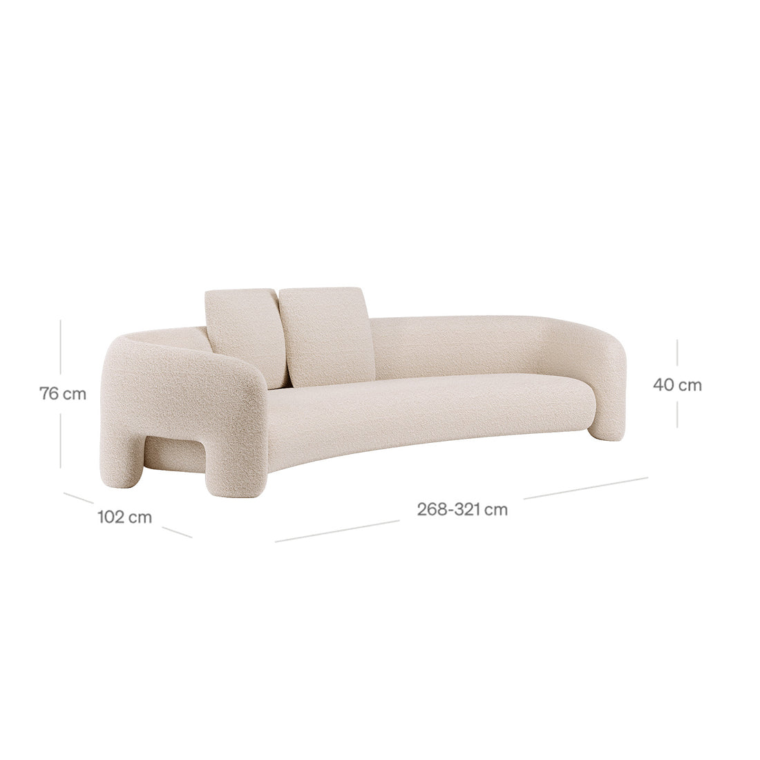 Venice 3 Seater Sofa in Off White