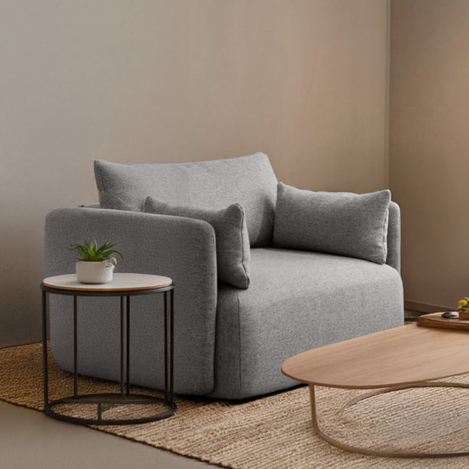 Sicily Single Seater Sofa - Grey – BLCK Homes