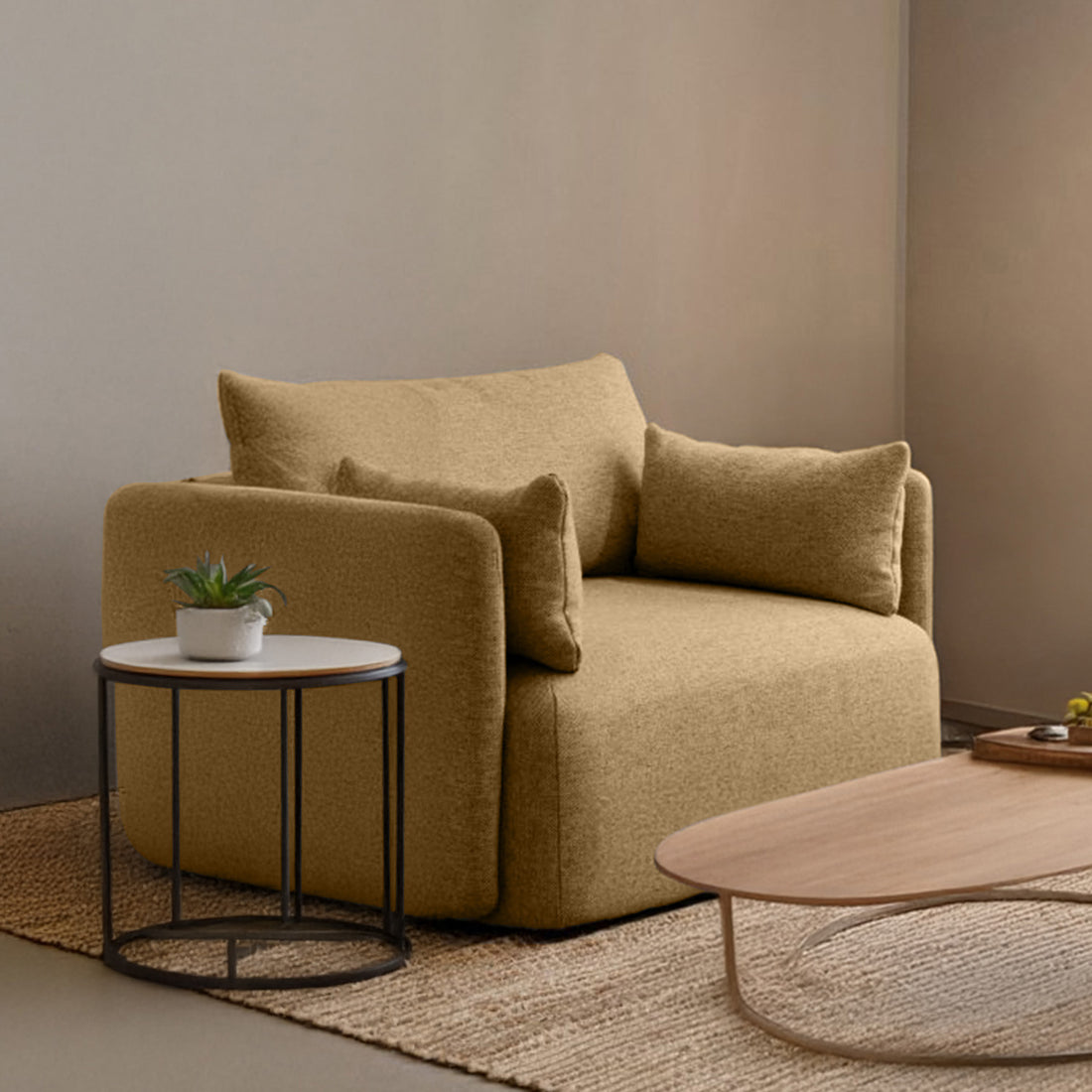 Sicily Single Seater Sofa - Beige – BLCK Homes