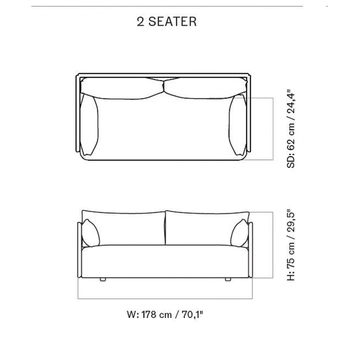 Sardinia 2 Seater Sofa in Beige