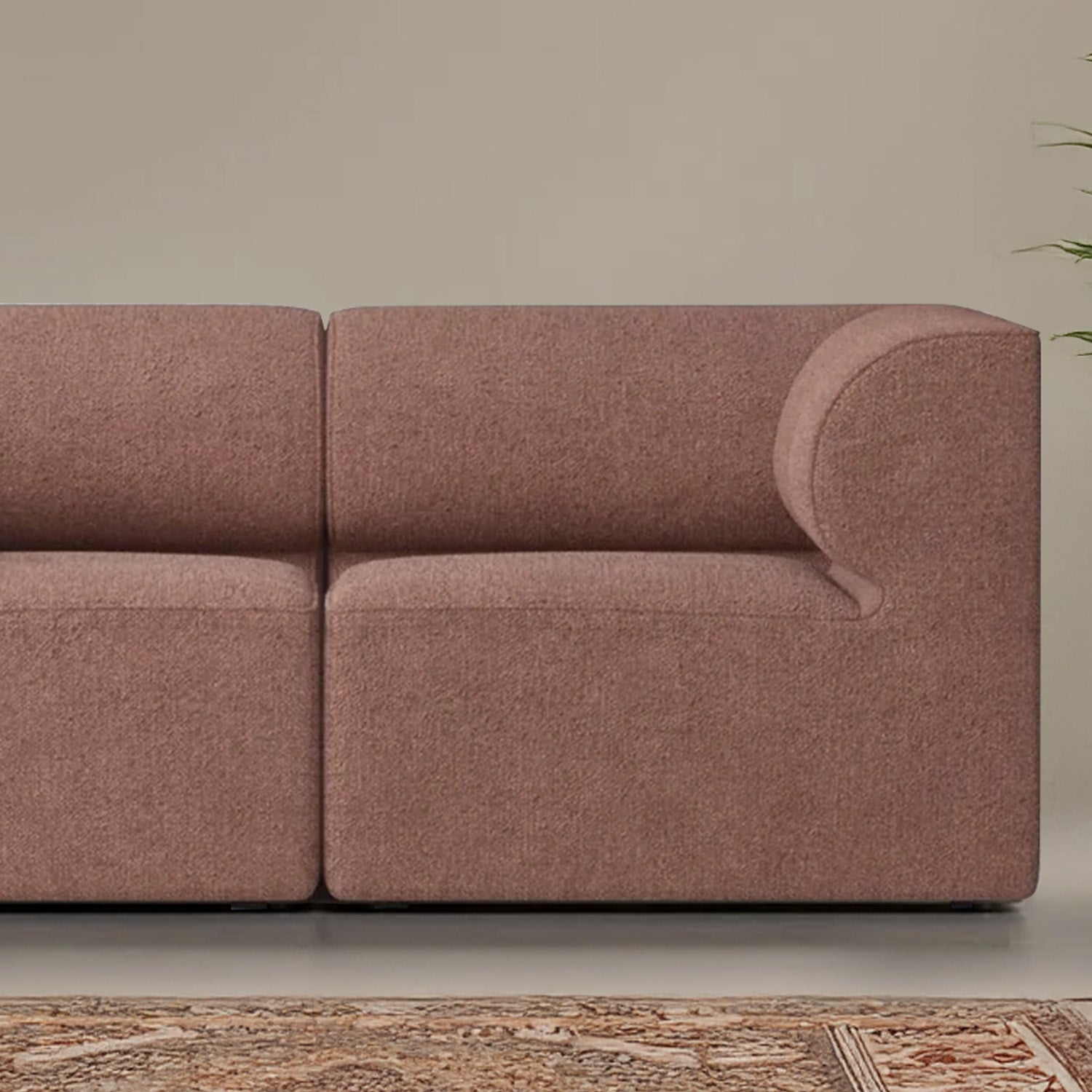 Veneto 2 Seater Sofa in Ash Maroon