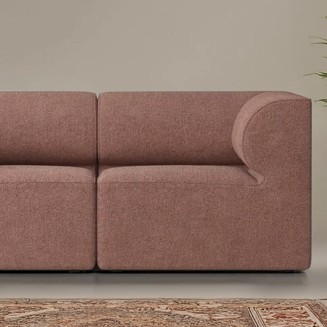 Veneto 2 Seater Sofa in Ash Maroon
