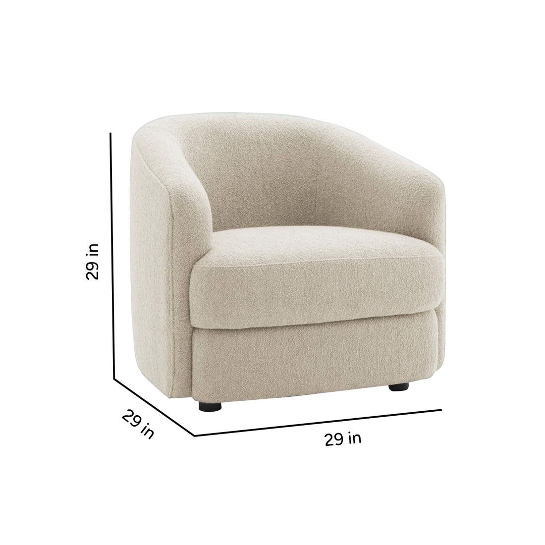 Apulia 1 Seater Sofa in Off White