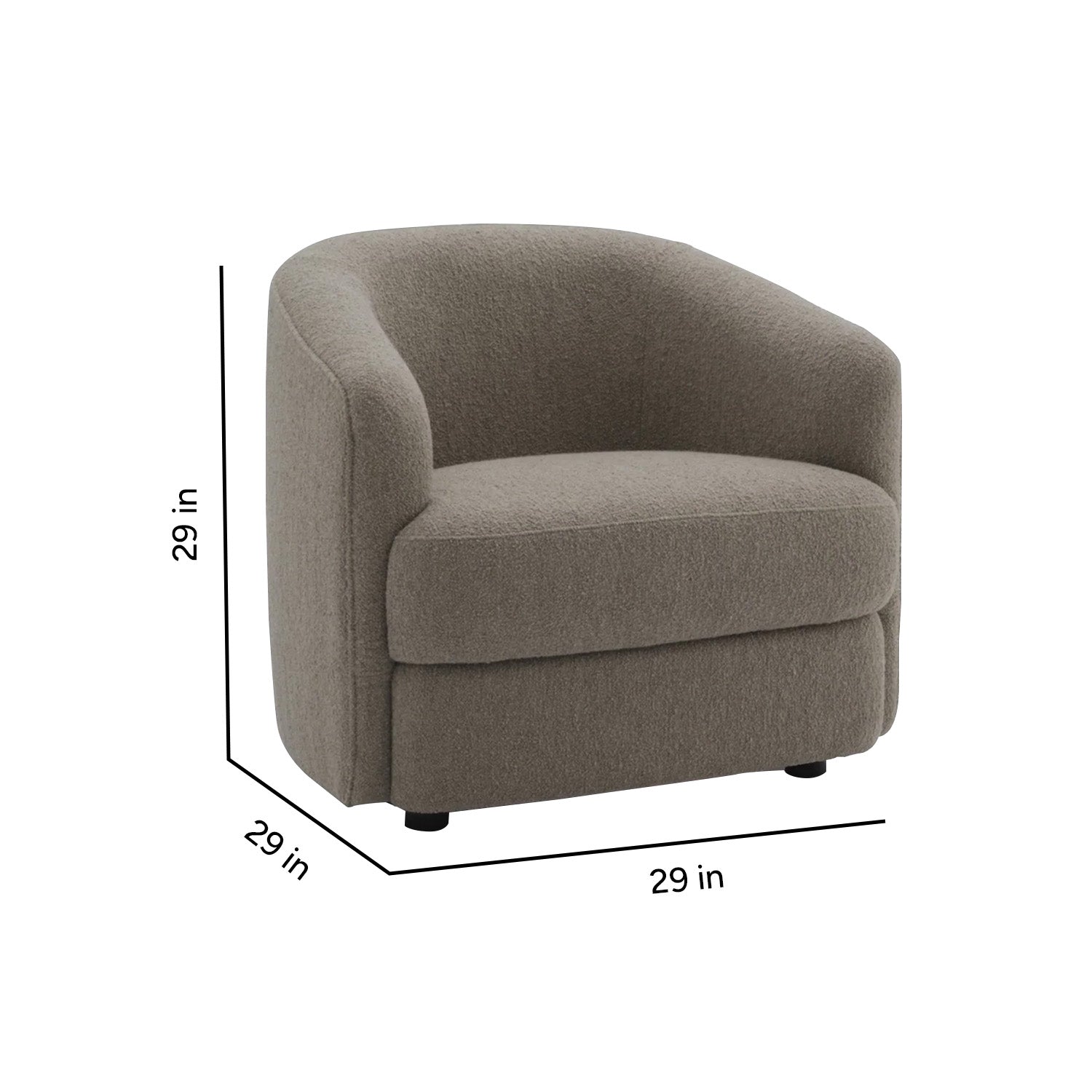 Apulia 1 Seater Sofa in Dark Gray