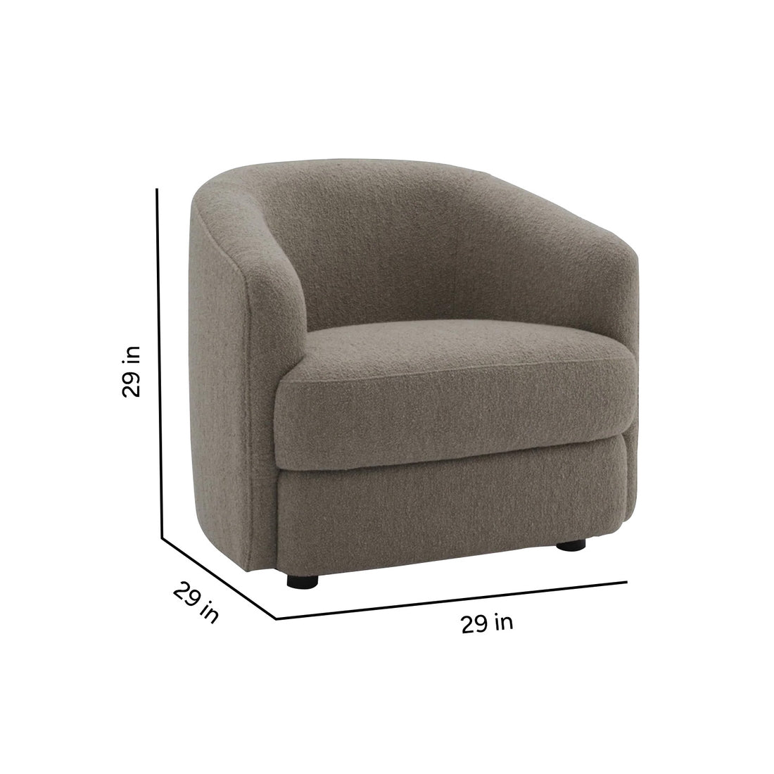 Apulia 1 Seater Sofa in Dark Gray