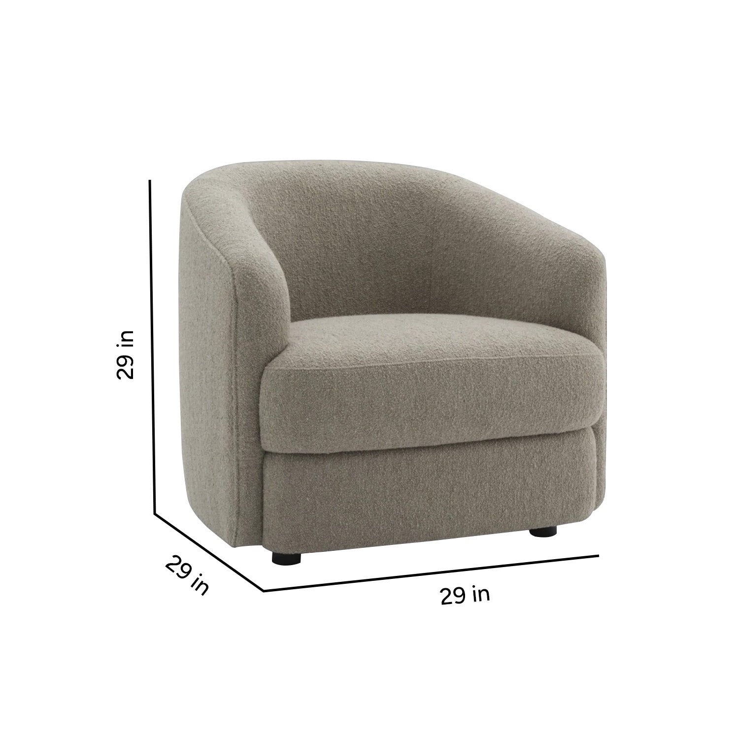 Apulia 1 Seater Sofa in Light Gray