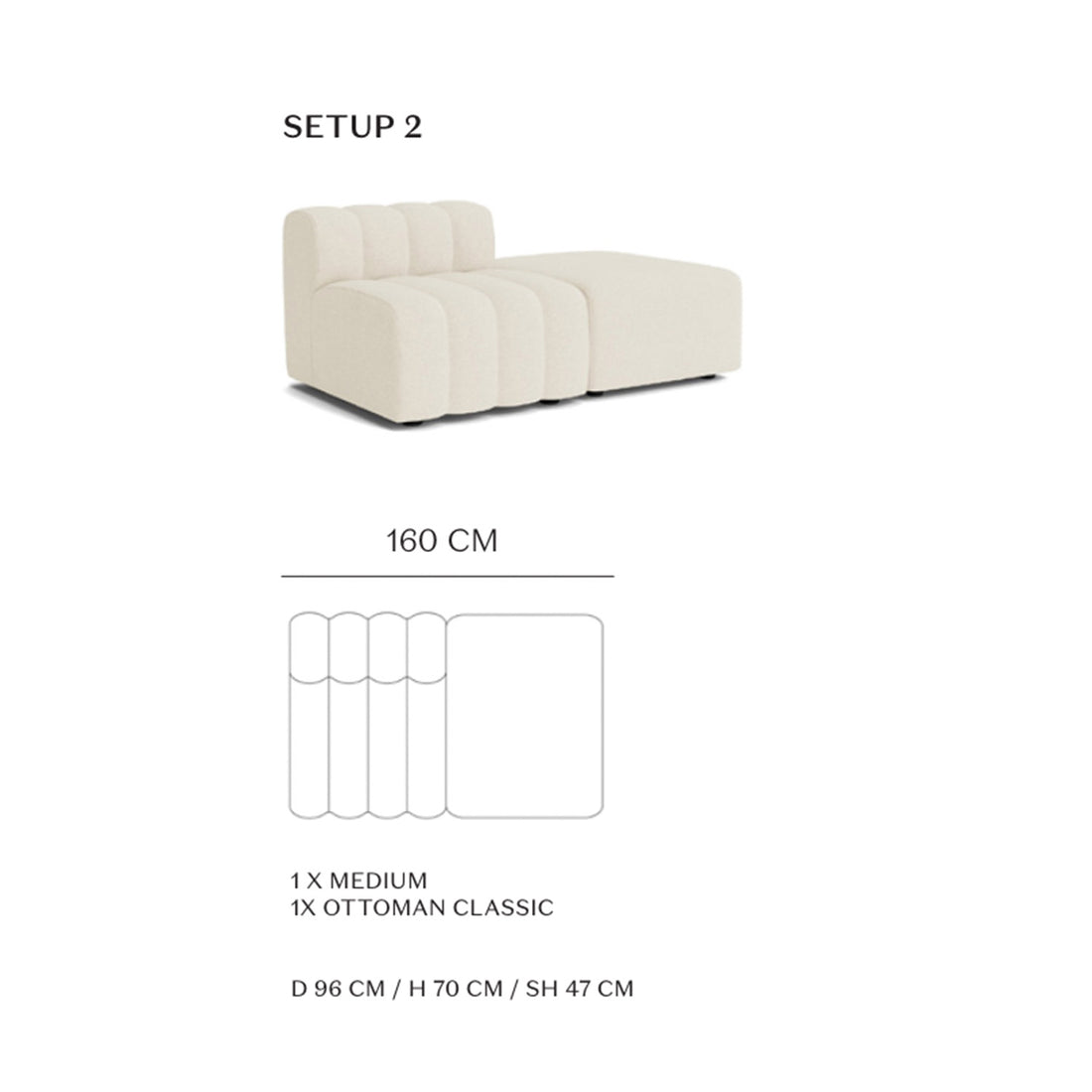 Ravello Lounger Sofa in Gray