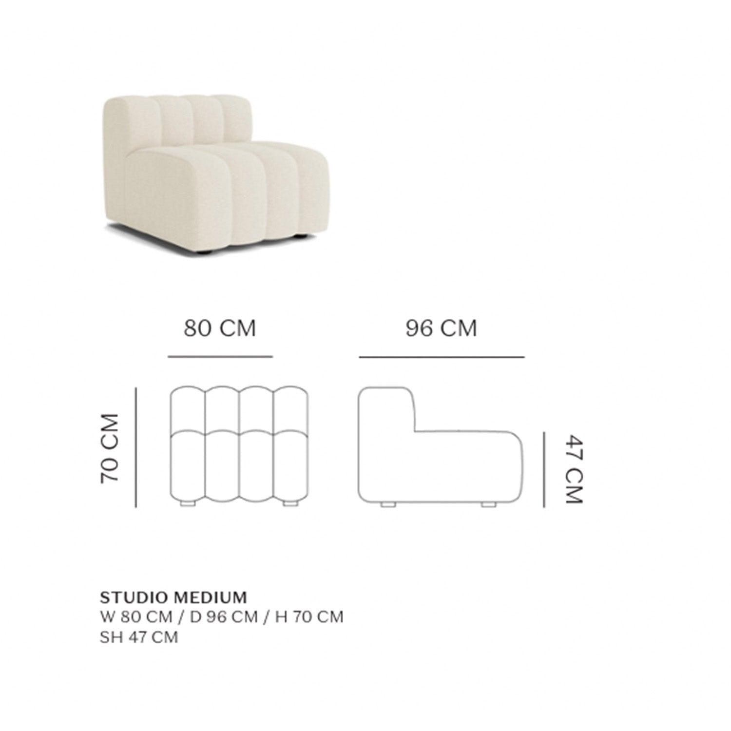 Ravello Lounger Sofa in Off White