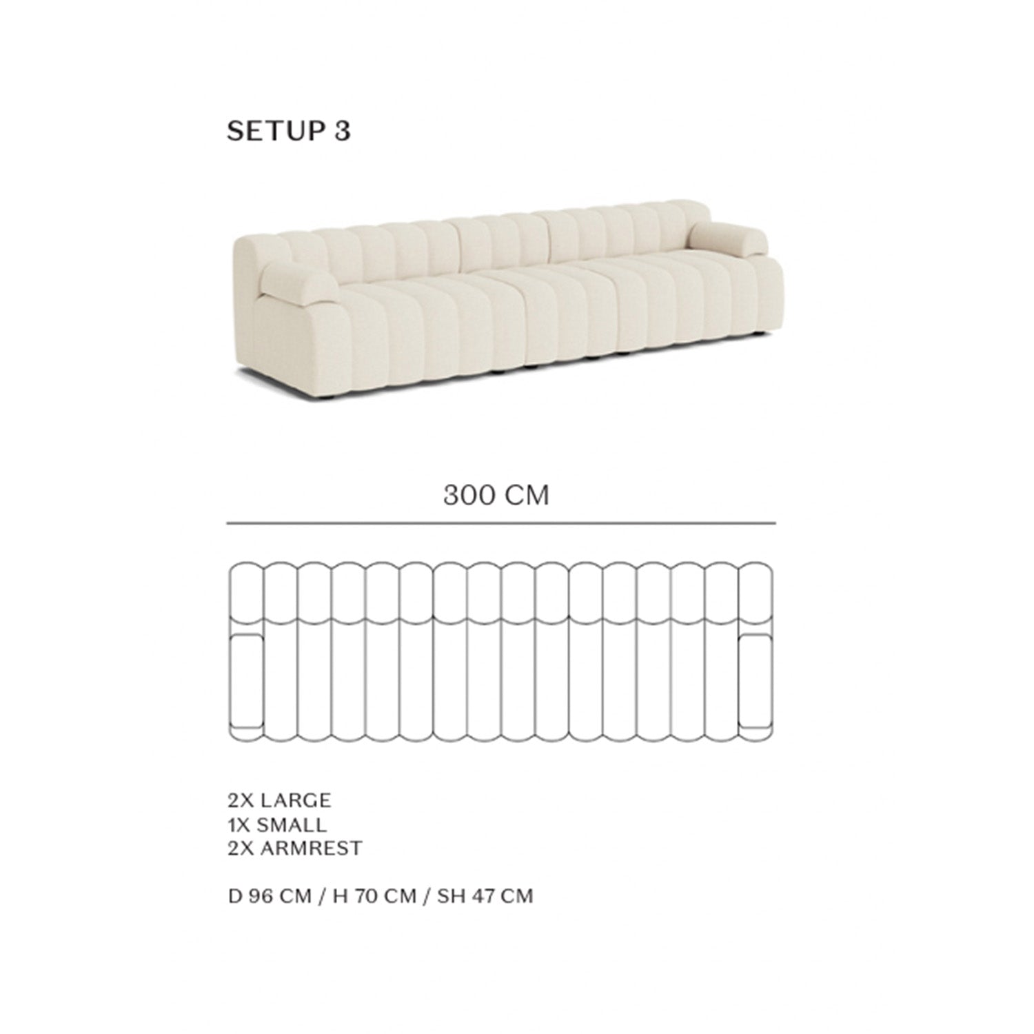 Capri 3 Seater Sofa in Gray