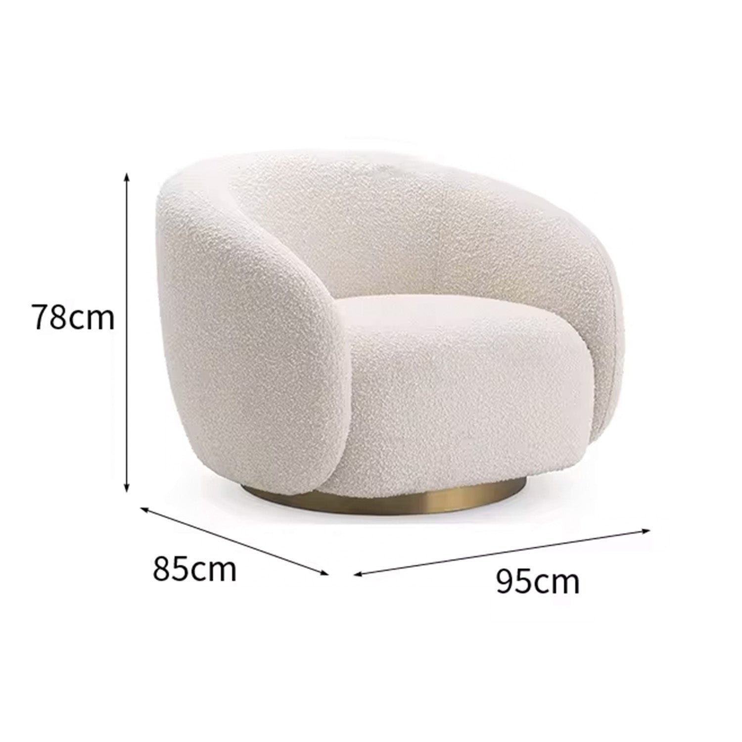 Matera 1 Seater Sofa in White