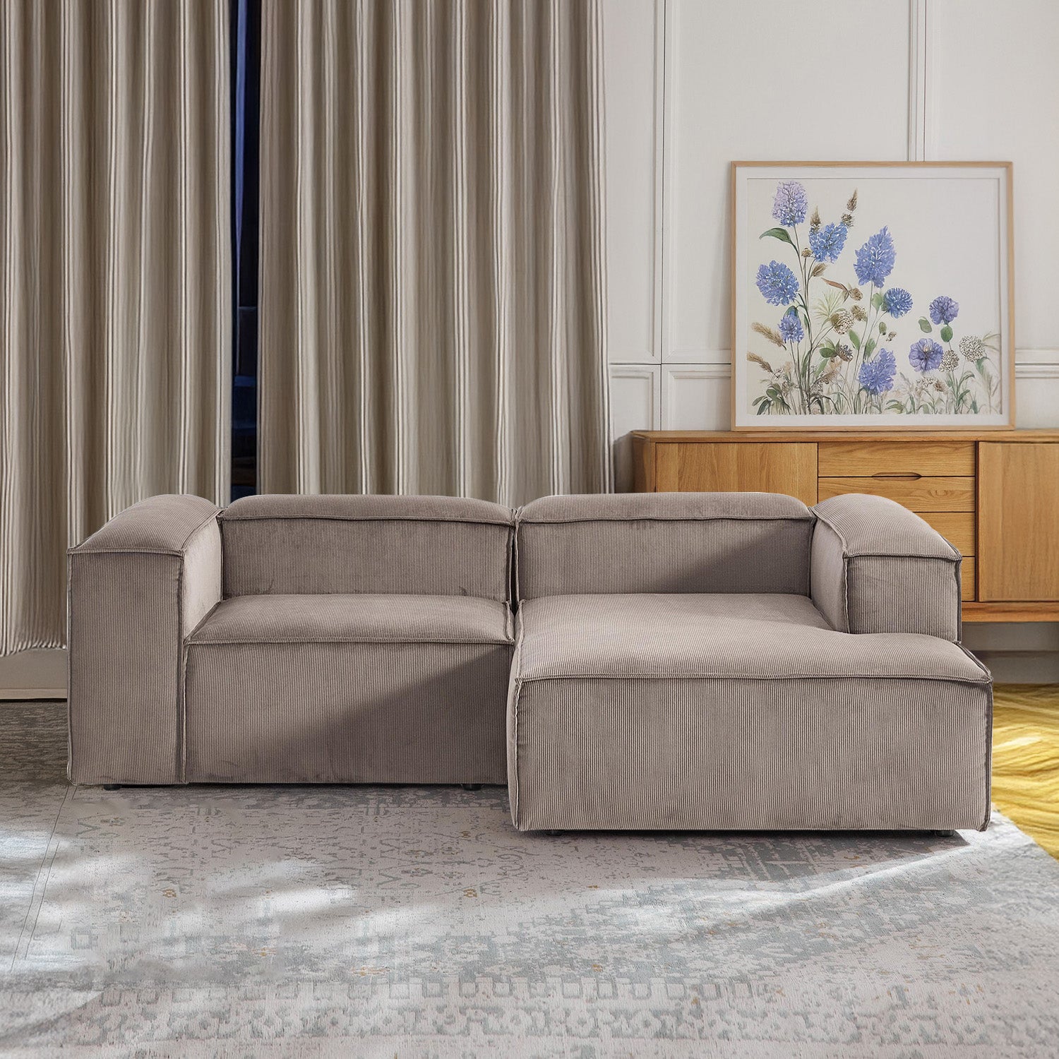 Assisi Casual L Shape Sofa - Ash Gray – BLCK Homes