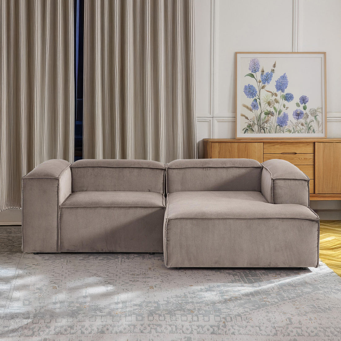 Assisi Casual L Shape Sofa - Ash Gray – BLCK Homes
