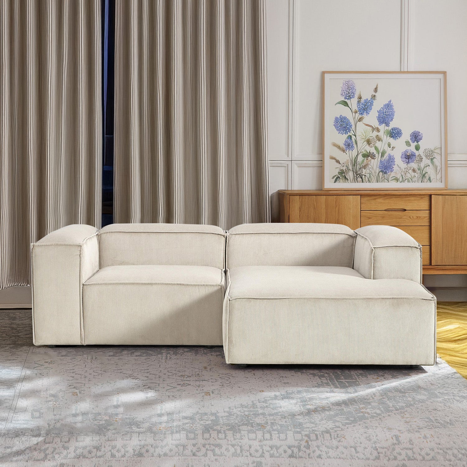 Assisi Casual L Shape Sofa - Off White – BLCK Homes
