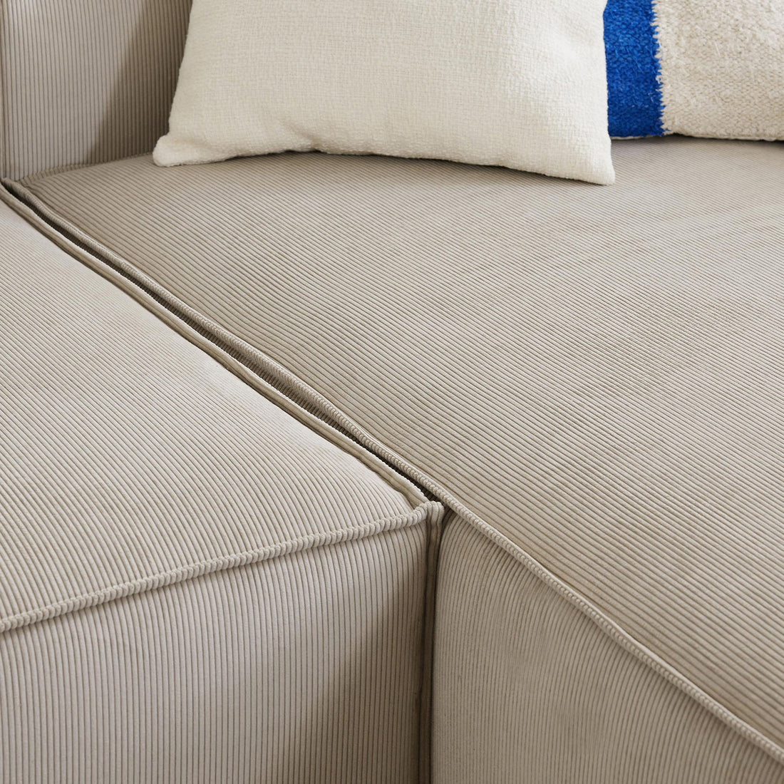 Assisi L-Shape Sofa in Off White