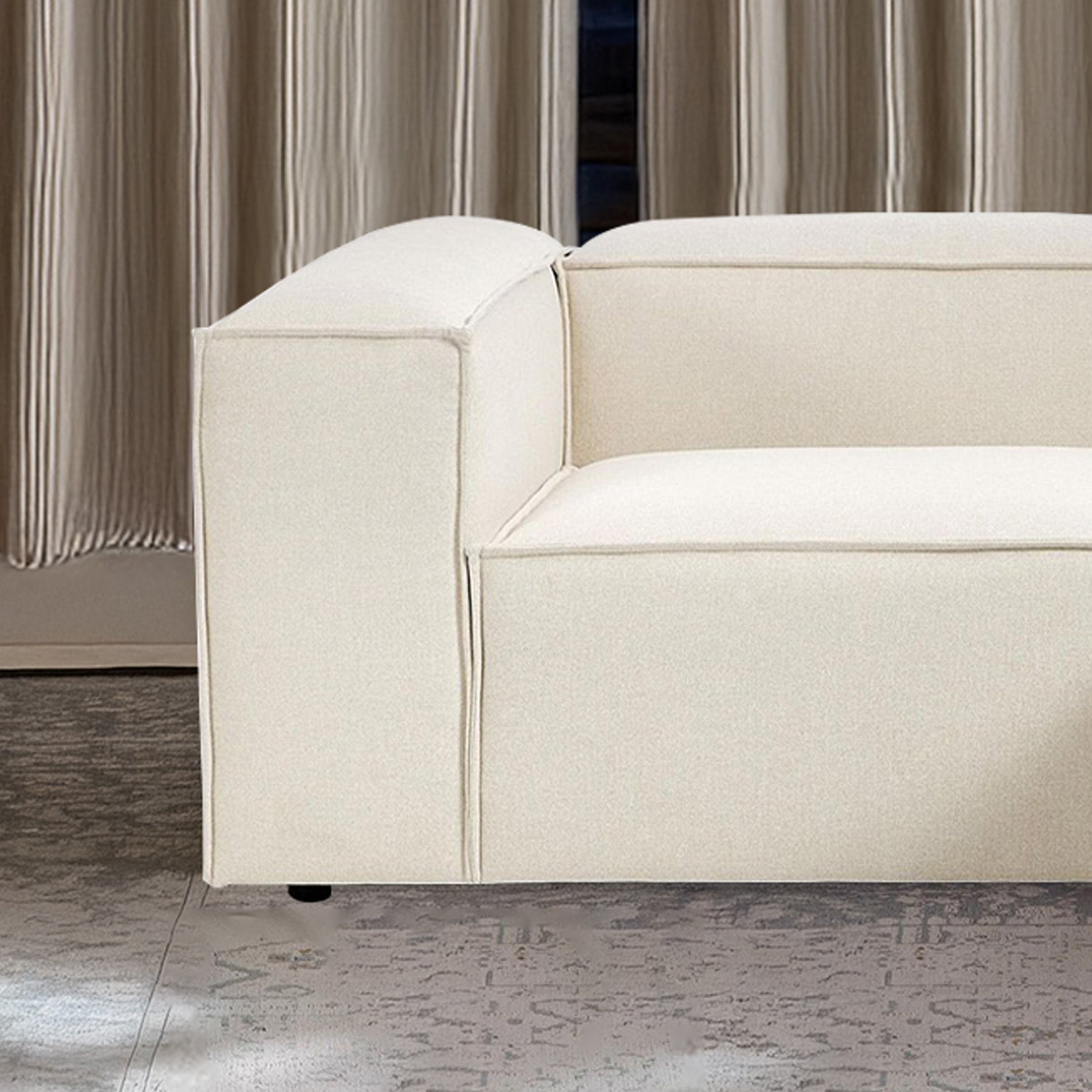 Assisi L-Shape Sofa in White