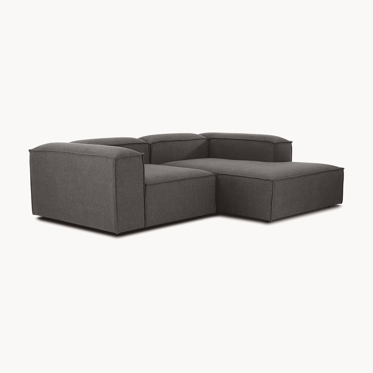 Assisi L-Shape Sofa in Silver Gray