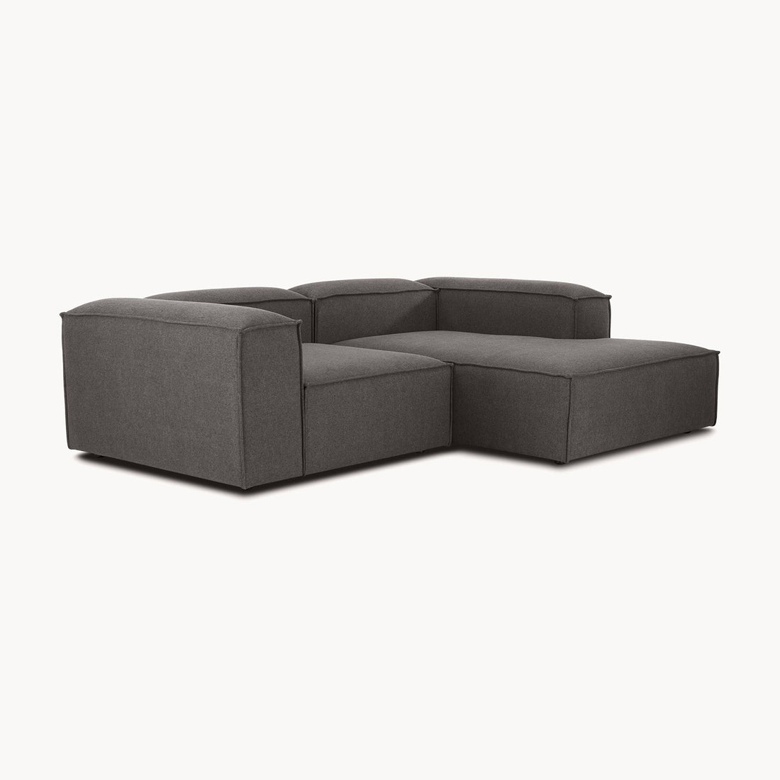 Assisi L-Shape Sofa in Silver Gray