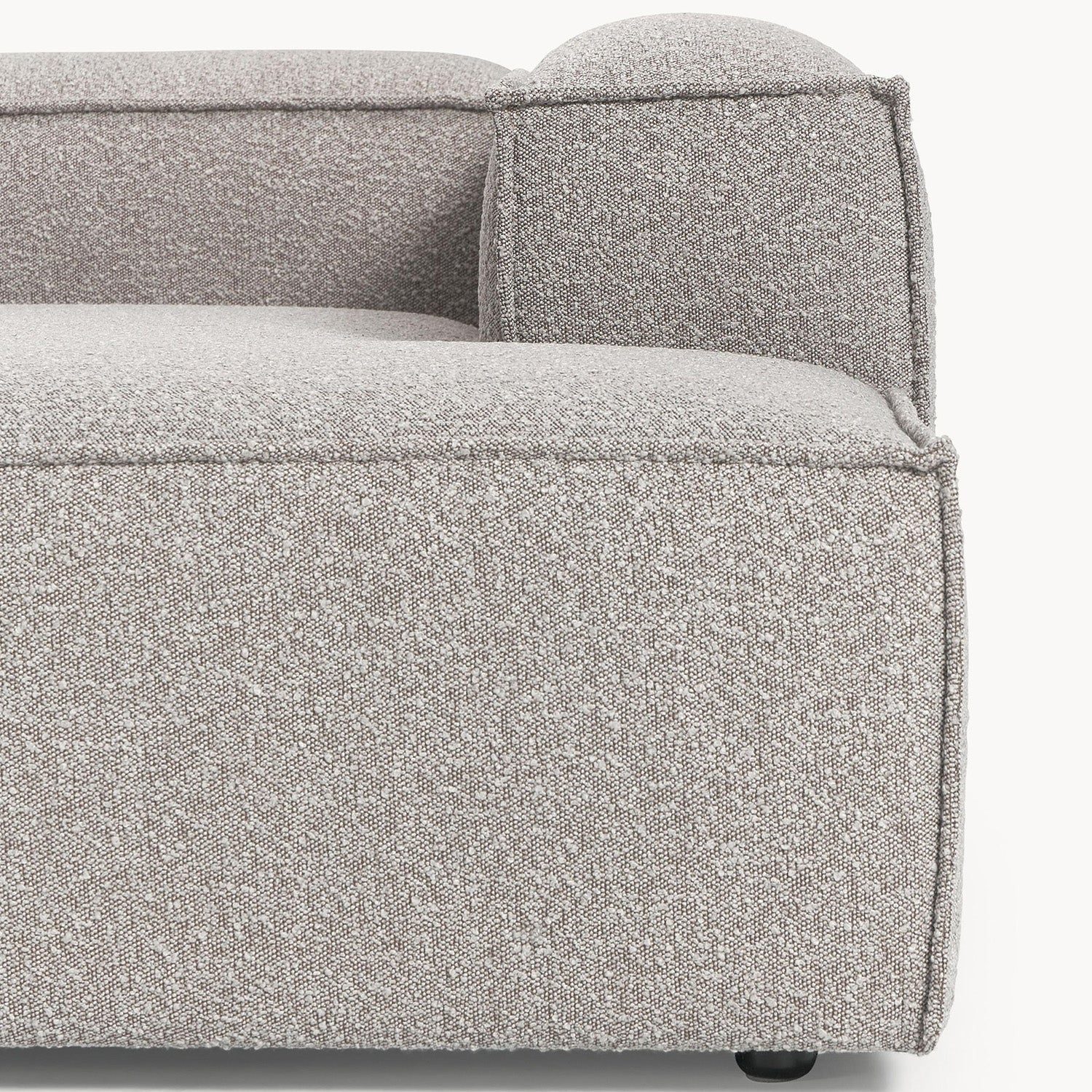 Assisi L-Shape Sofa in Gray Bouclé